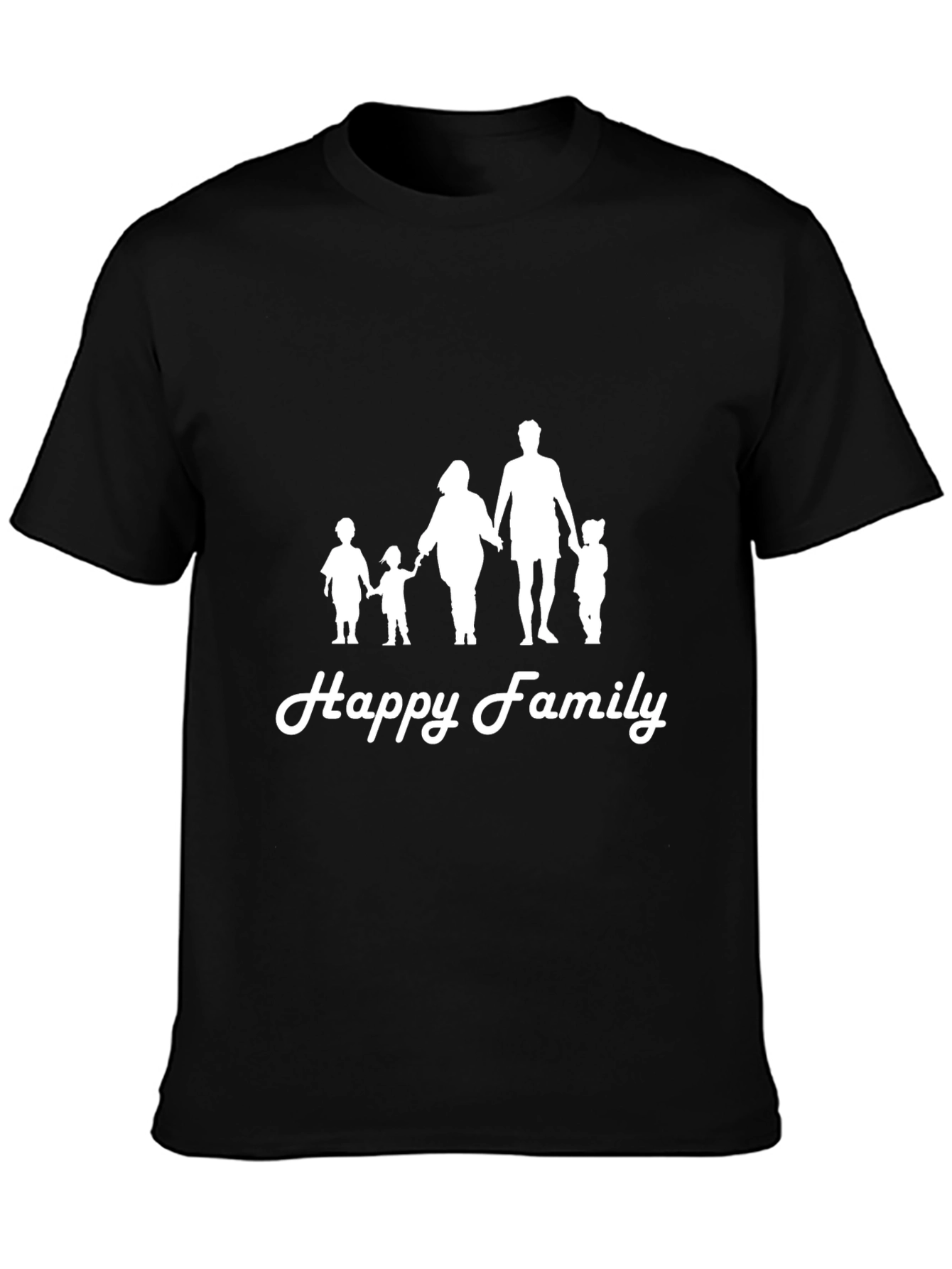 Black Happy Family Black Graphic Tee view 3