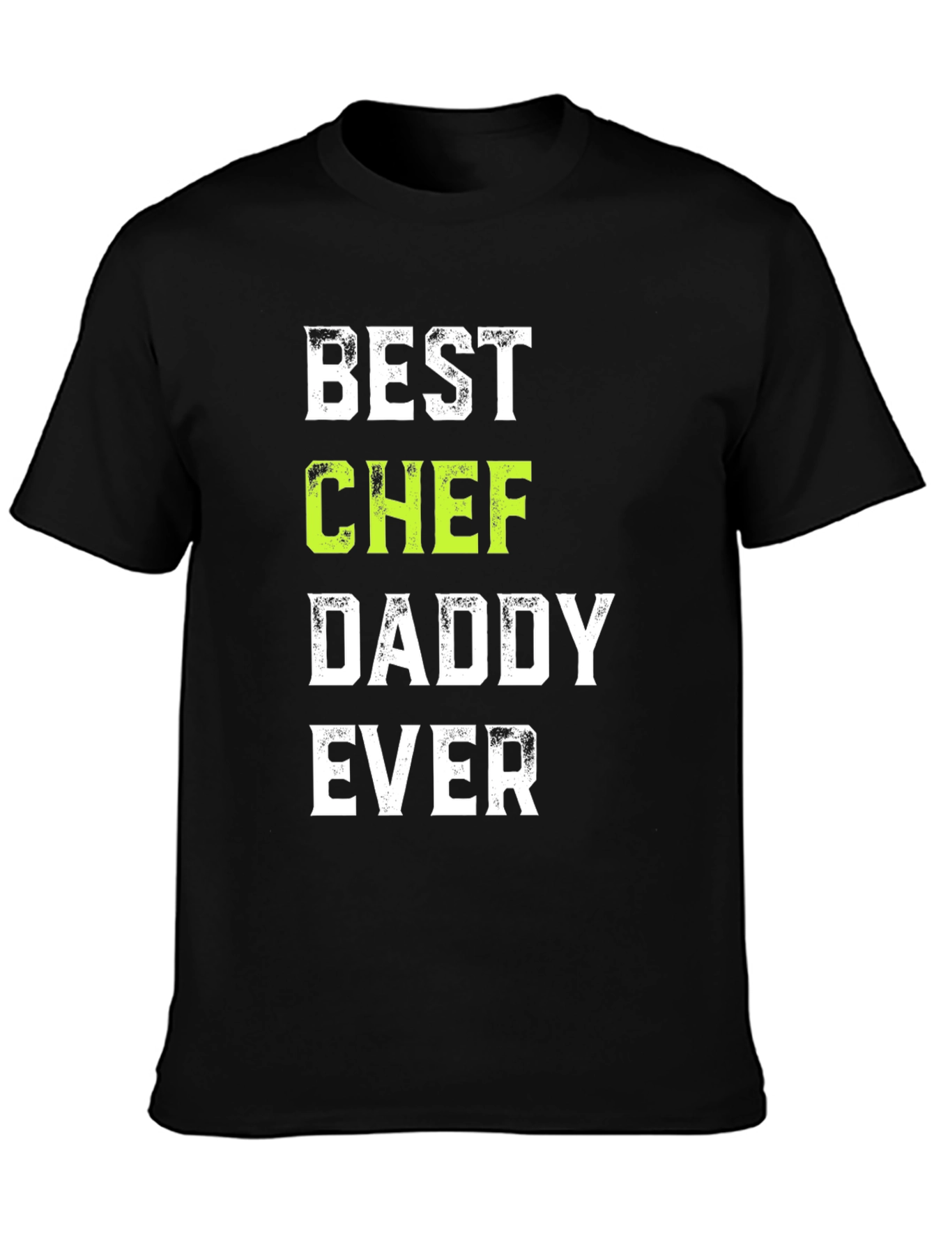 Black Best Chef Daddy Ever T-Shirt - Father's Day Cook Gift view 3