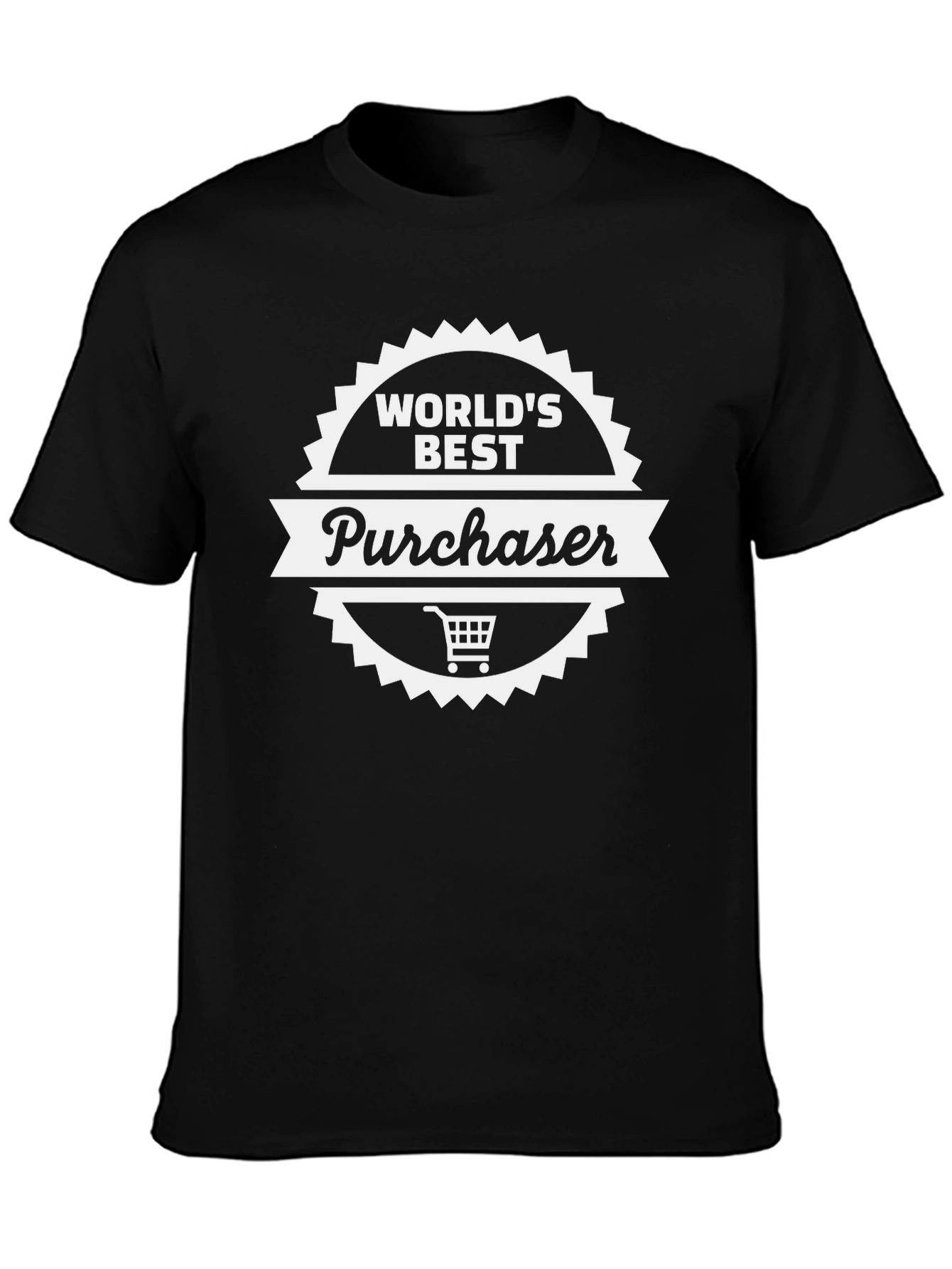 Black World's Best Purchaser Graphic T-Shirt view 3