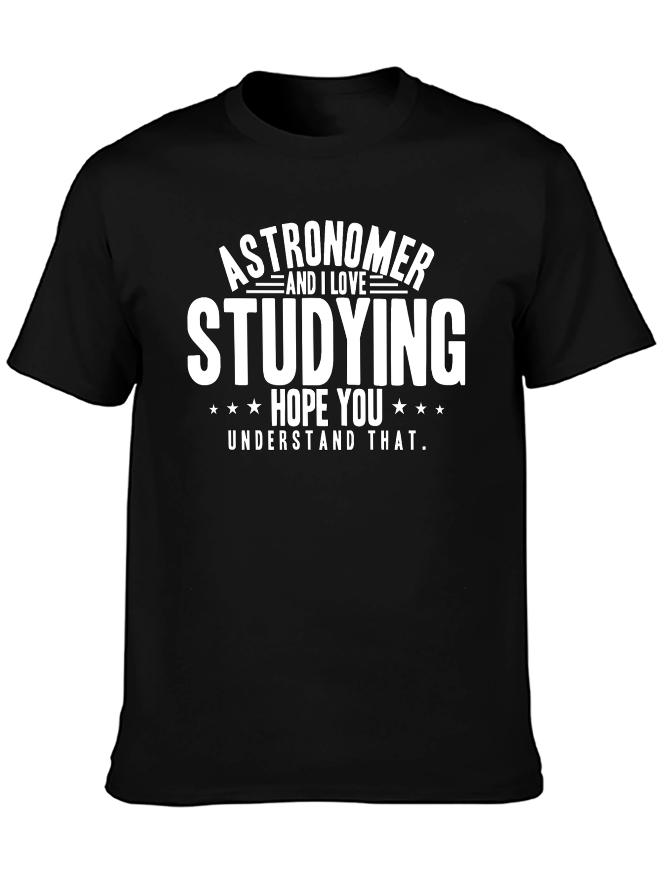 Black Astronomer Studying T-Shirt - I Love Science! view 3