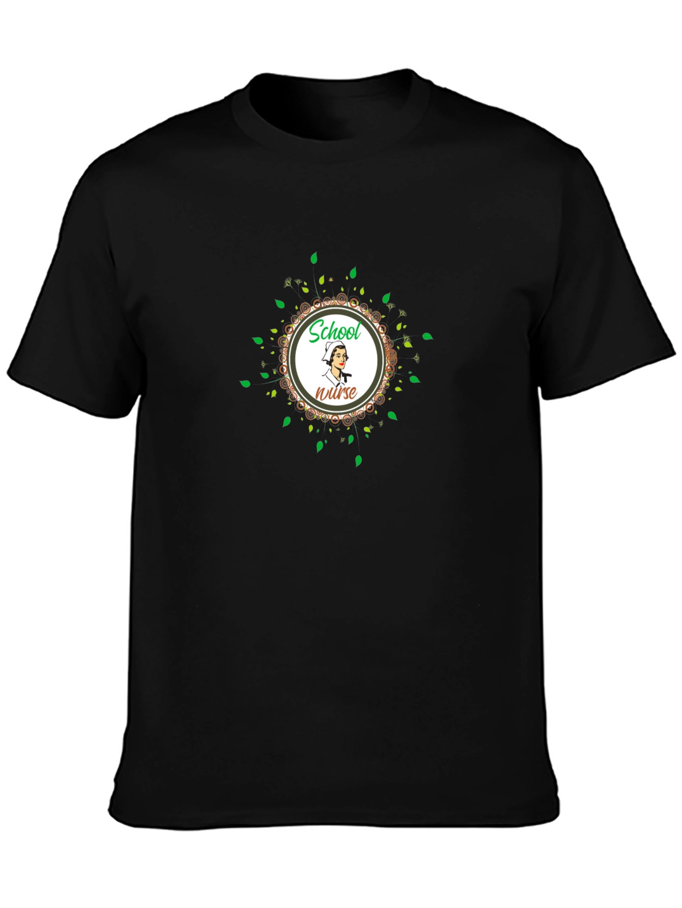 Black School Nurse T-Shirt - Fun & Stylish view 3