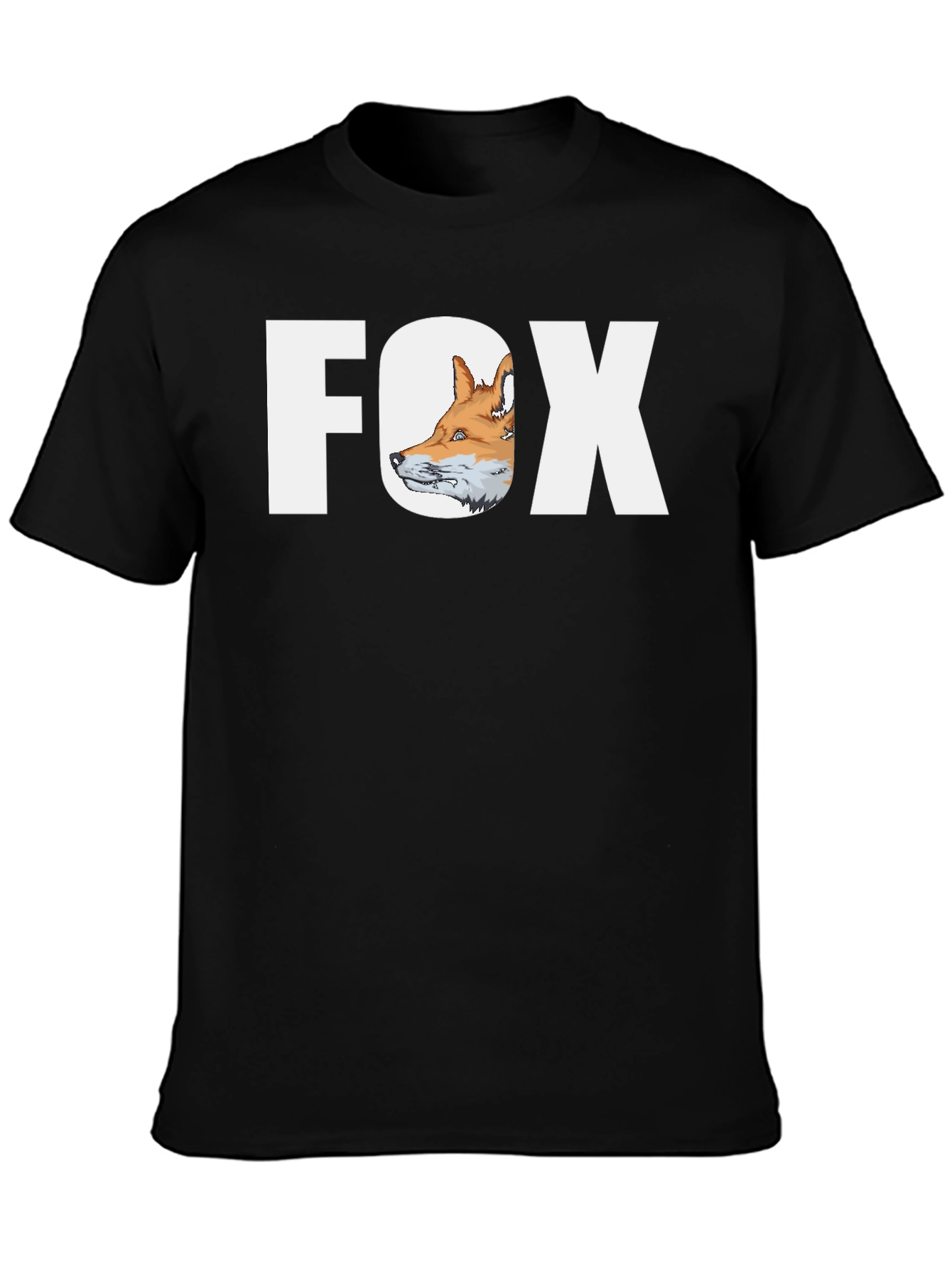 Cool Fox Graphic Black T-Shirt - 3