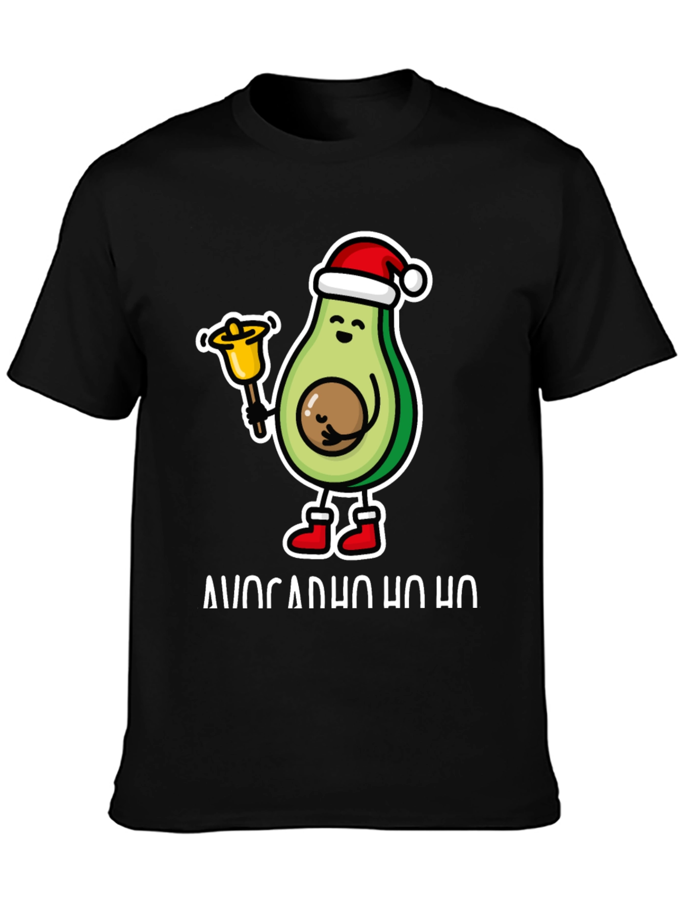 Black Avocado Ho Ho Christmas T-Shirt view 3
