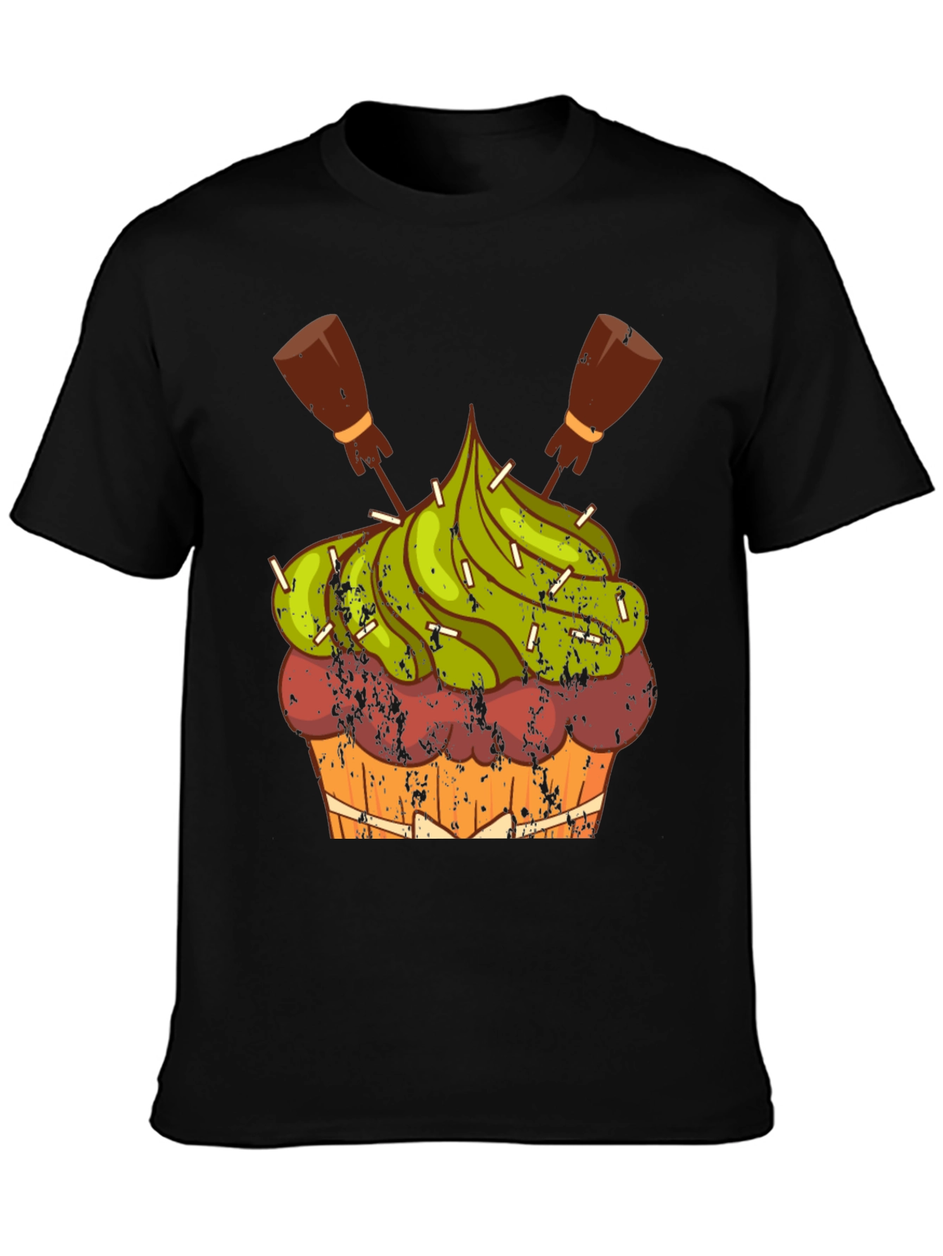 Black Cupcake Graphic Tee - Black view 3