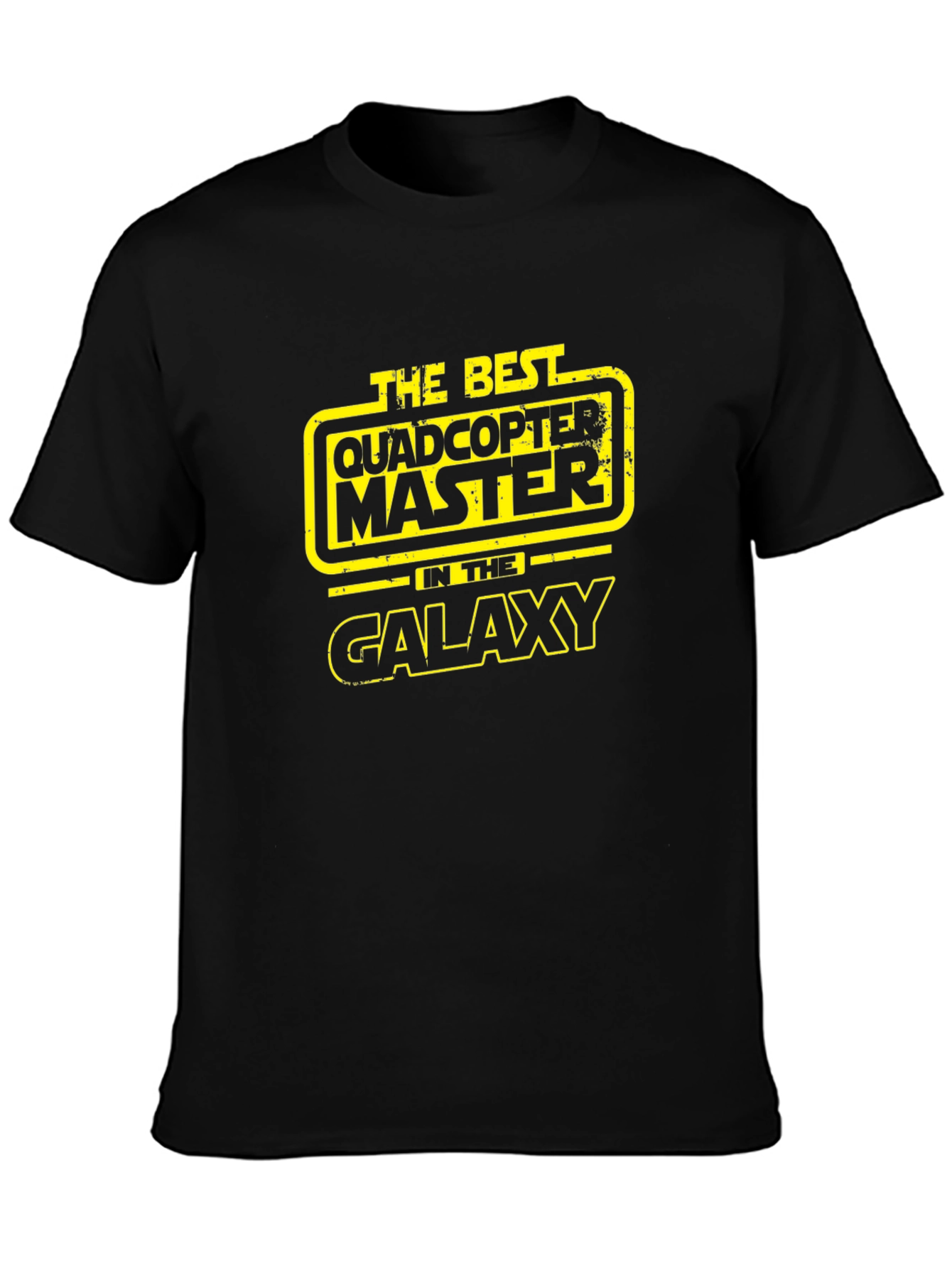 Black Quadcopter Master Galaxy T-Shirt view 3