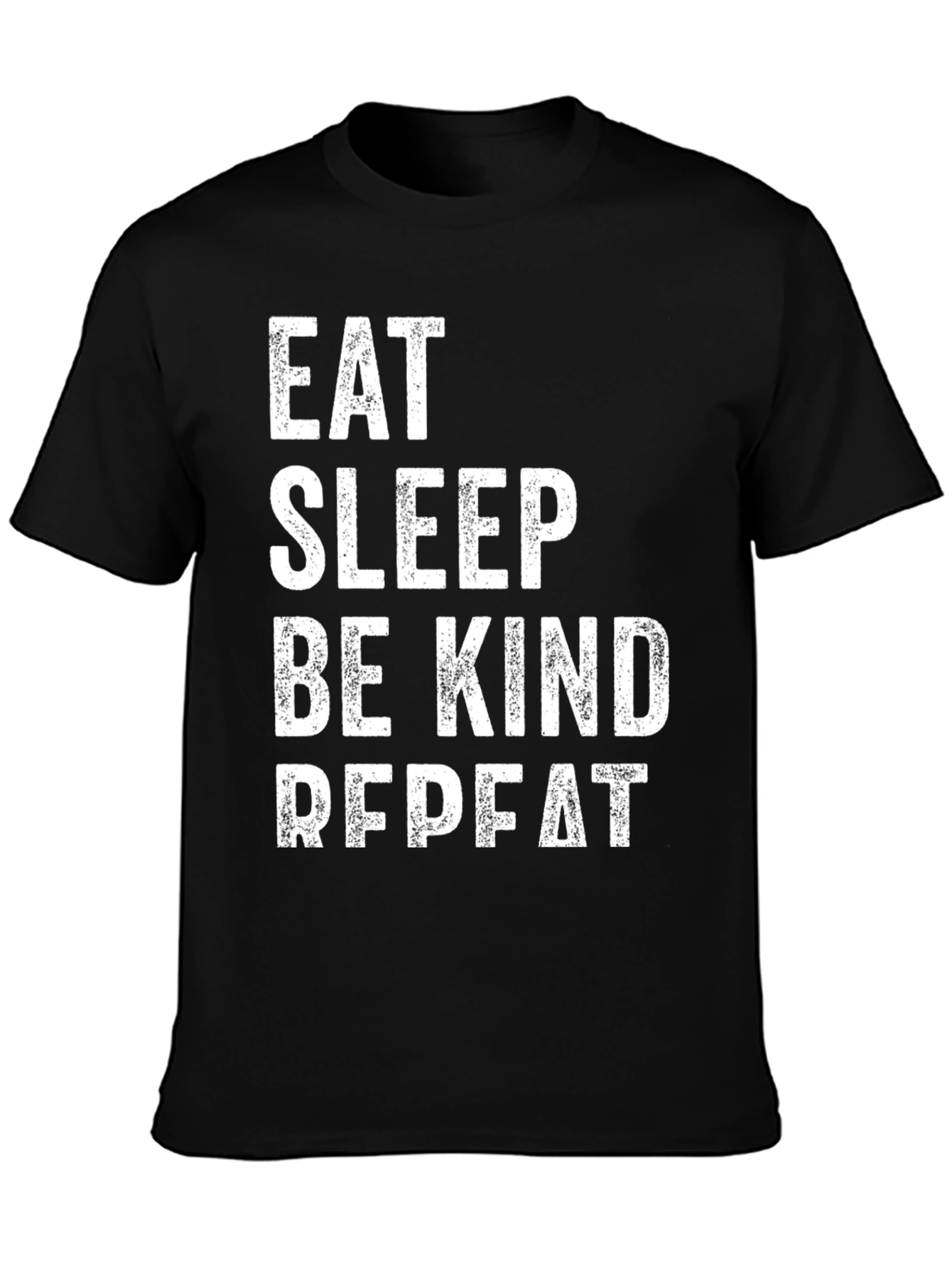 Black Eat Sleep Be Kind Repeat T-Shirt view 3
