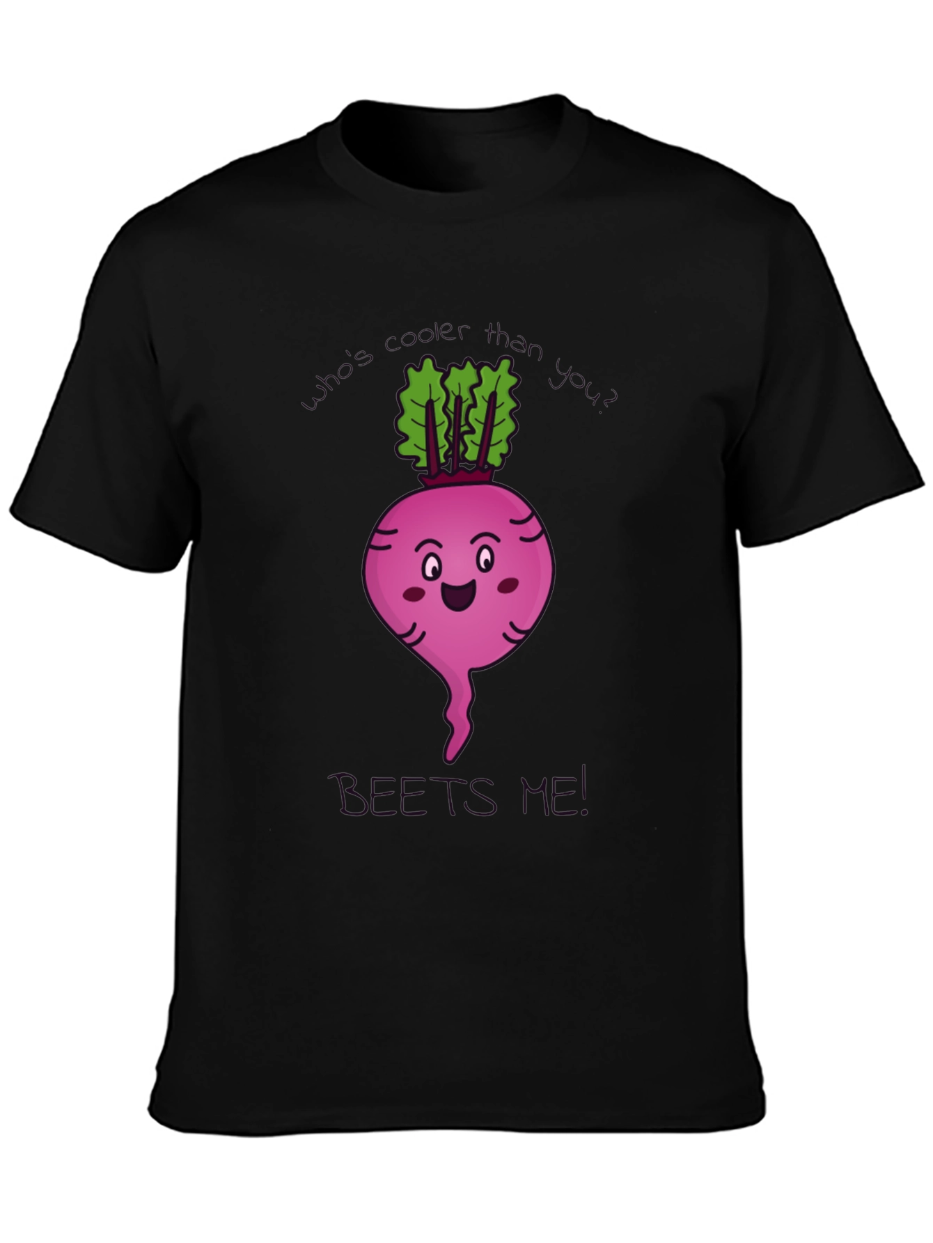 Funny Beetroot Cartoon T-Shirt - What's Cooler Than Beets Me - 3