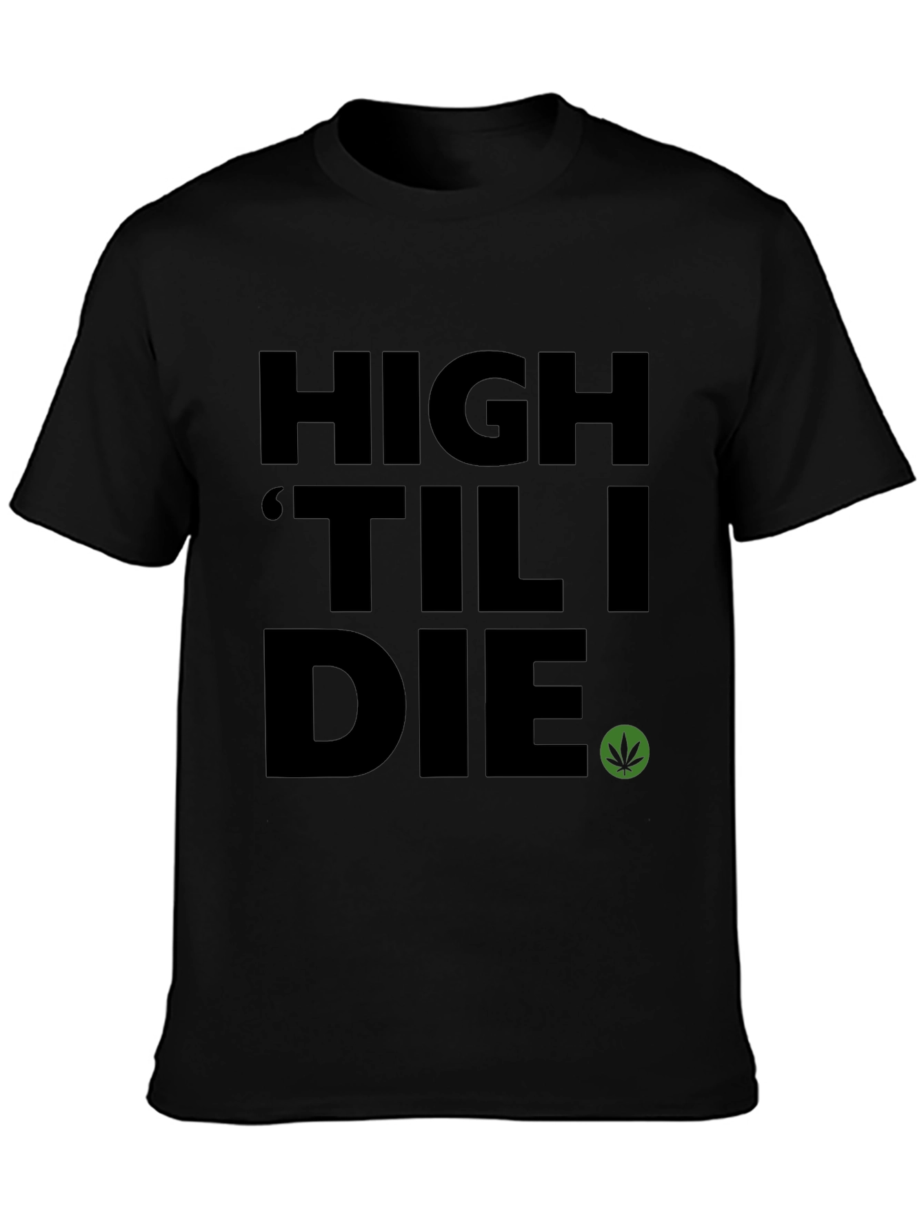 Black High 'Til I Die Graphic Tee - Black view 3