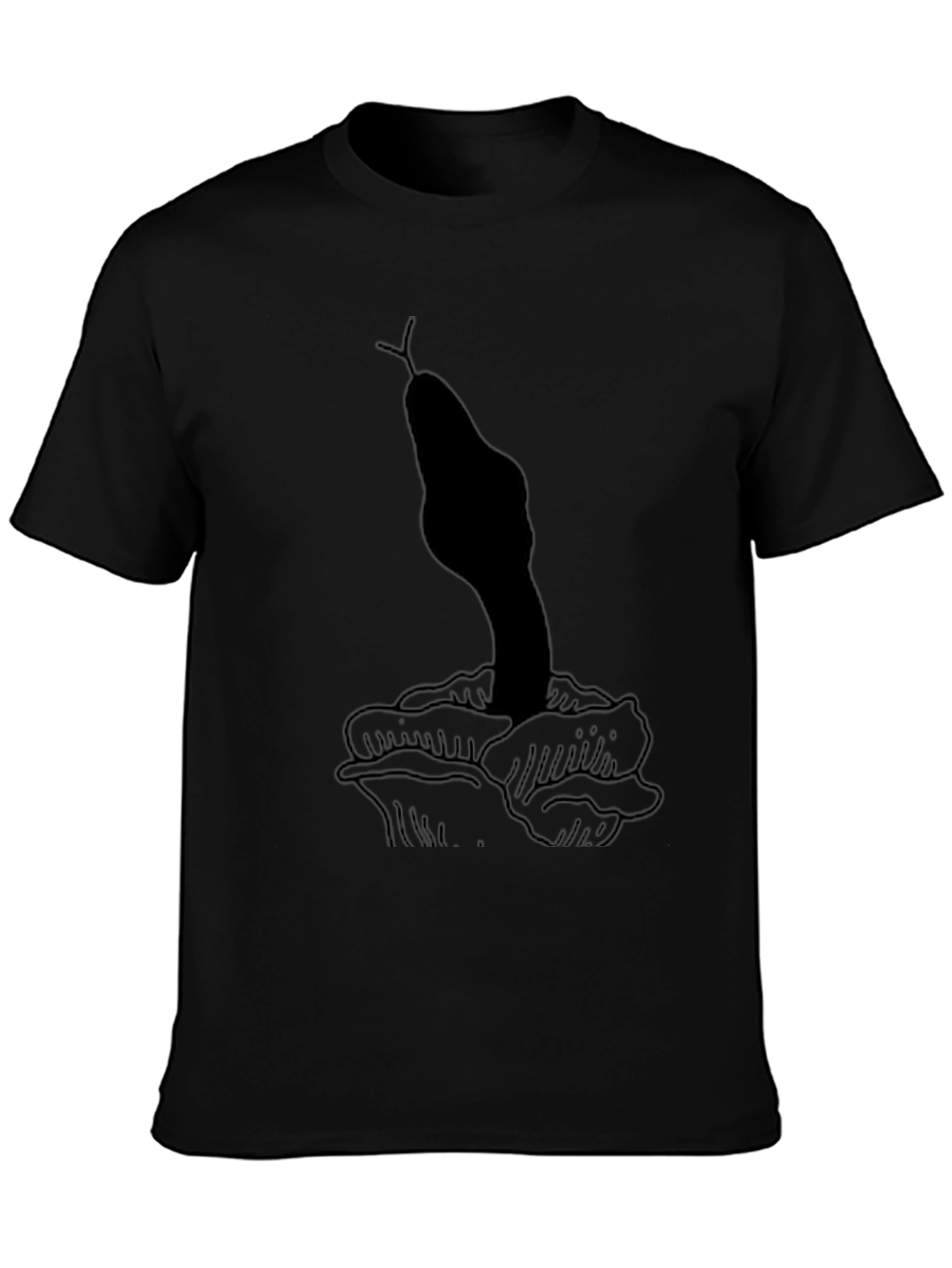 Black Snake & Rose Graphic T-Shirt - Unisex Black Tee view 3