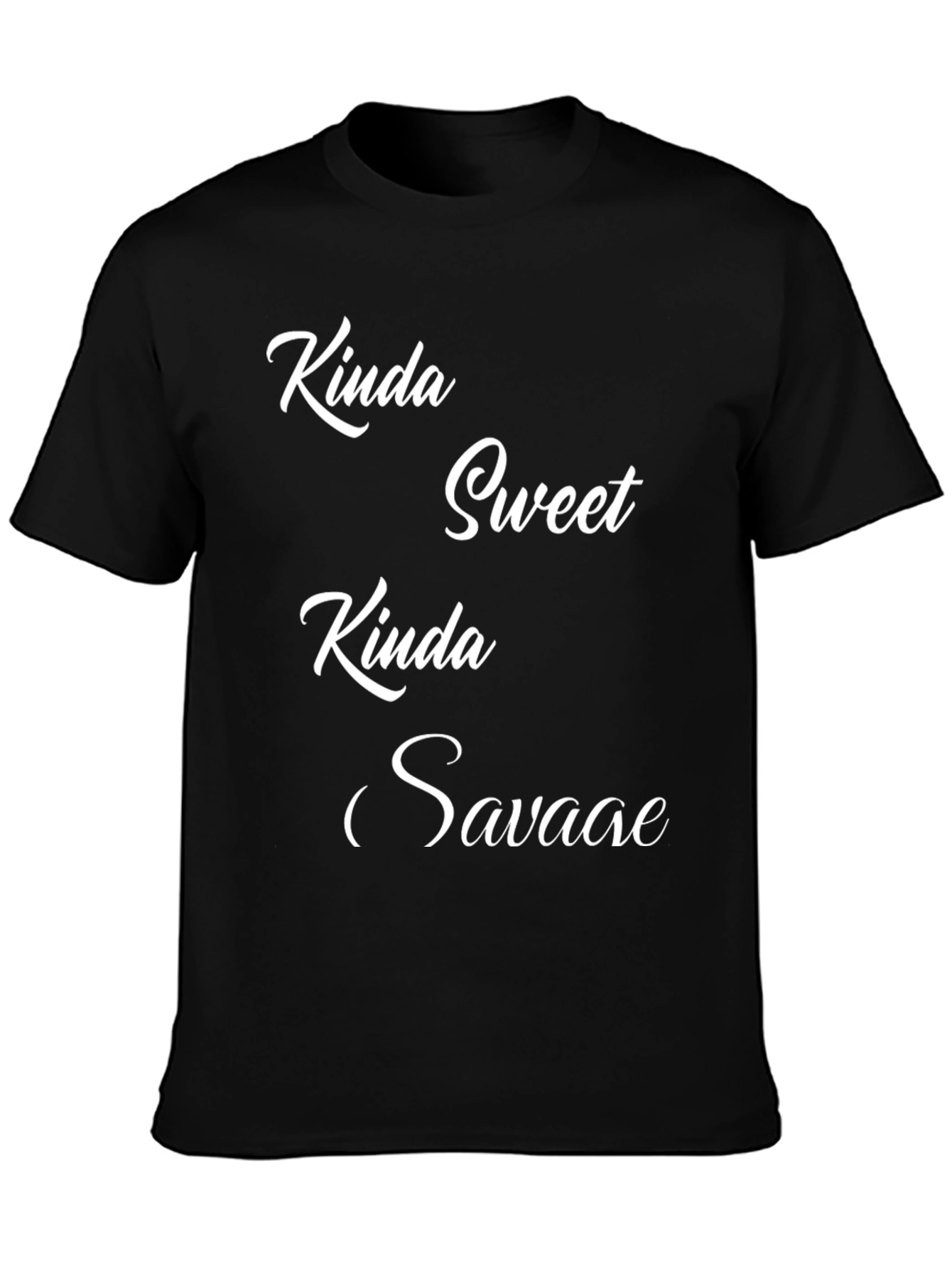 Black Kinda Sweet Kinda Savage Black T-Shirt view 3