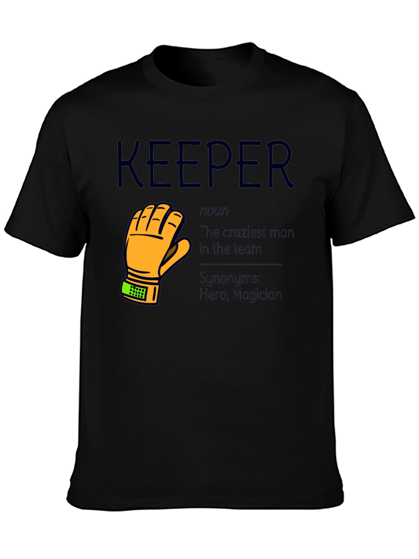 Black Keeper T-Shirt - Goalie Gift view 3