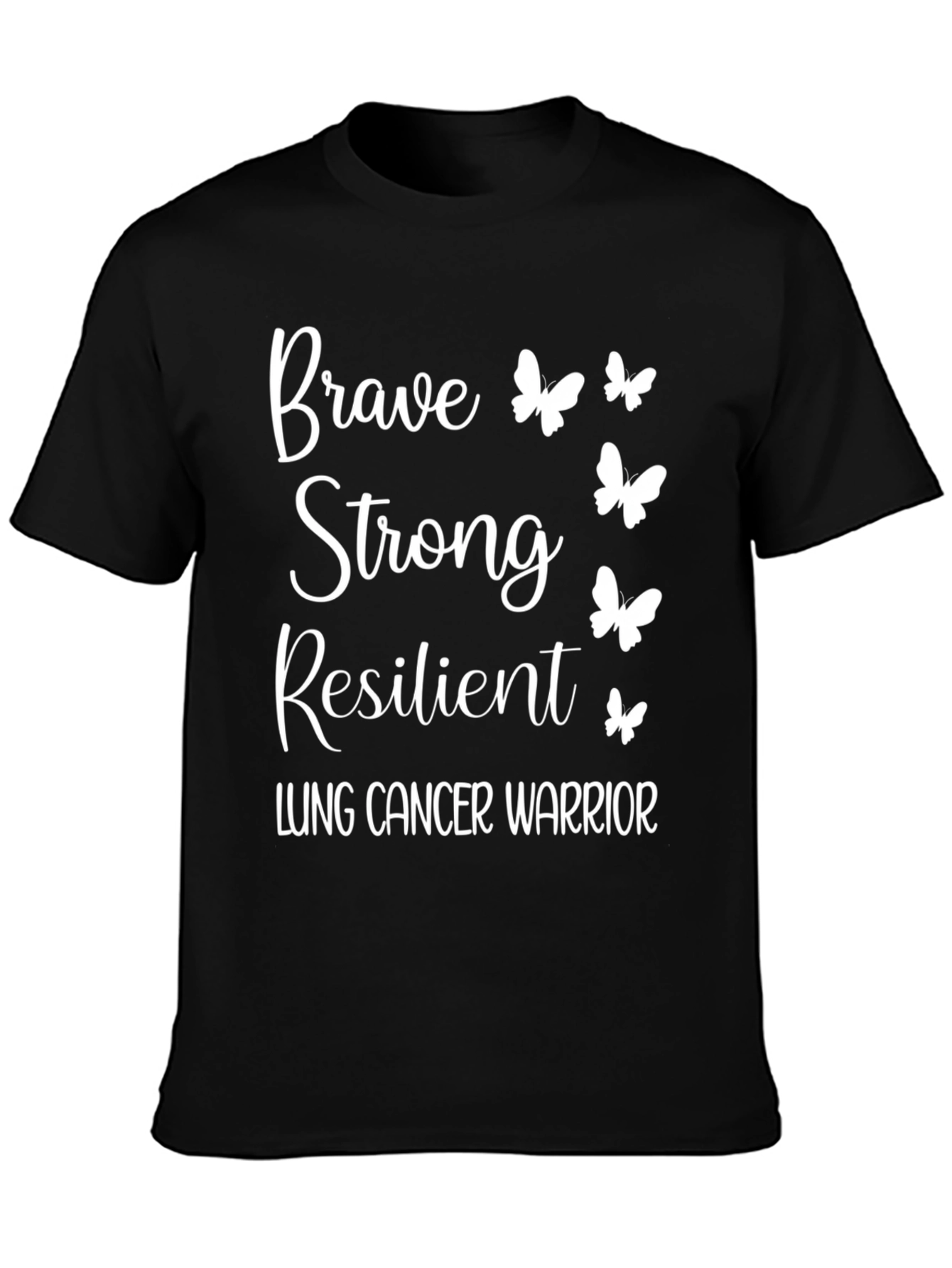 Brave Strong Resilient Lung Cancer Warrior T-Shirt - 3