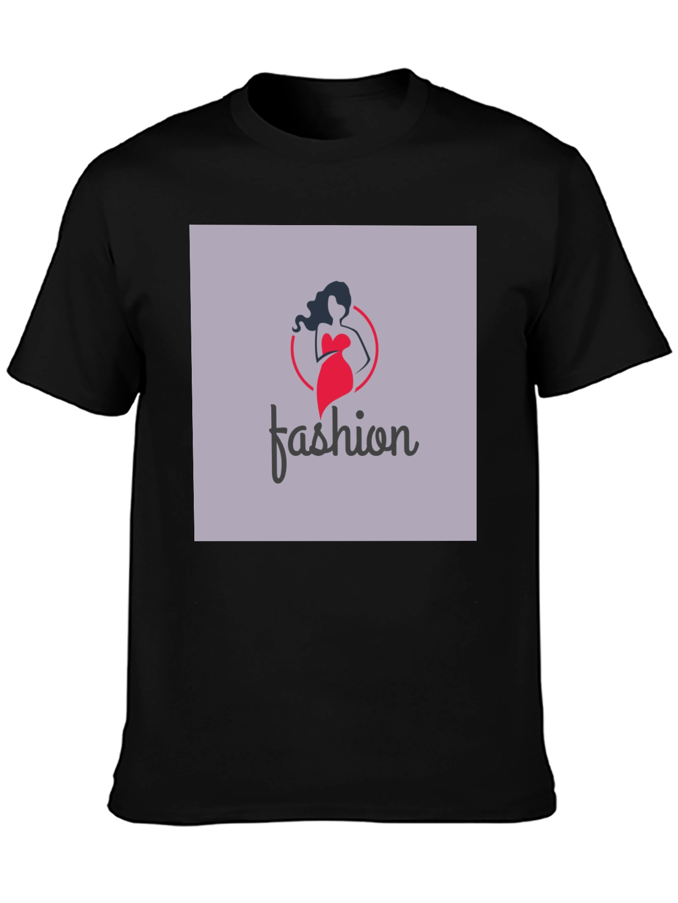 Stylish Fashion Logo Black T-Shirt - 3