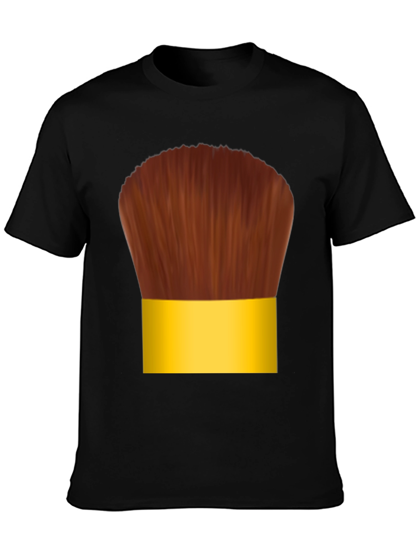 Black Makeup Brush Graphic Tee - Fun Cosplay T-Shirt view 3