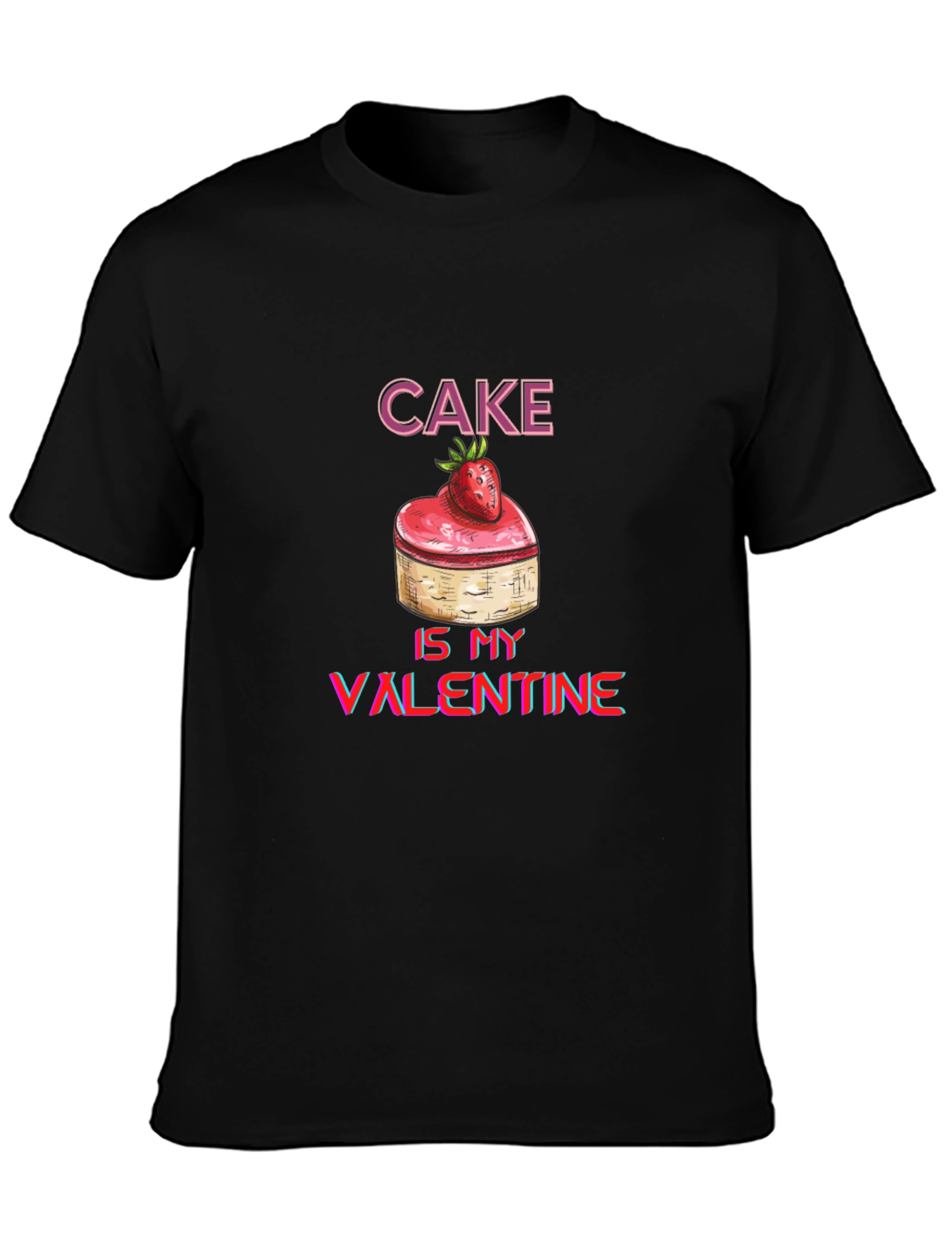 Black Cake Is My Valentine Graphic Tee view 3