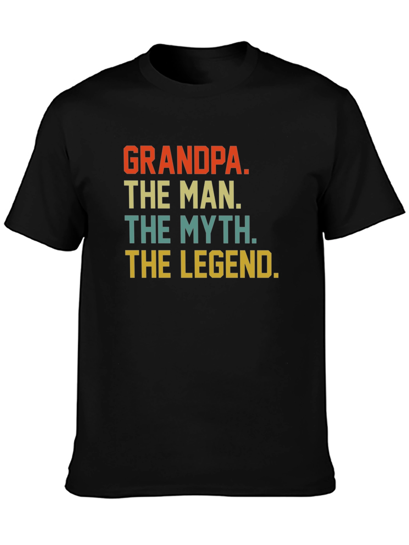 Black Grandpa The Man, The Myth, The Legend T-Shirt view 3