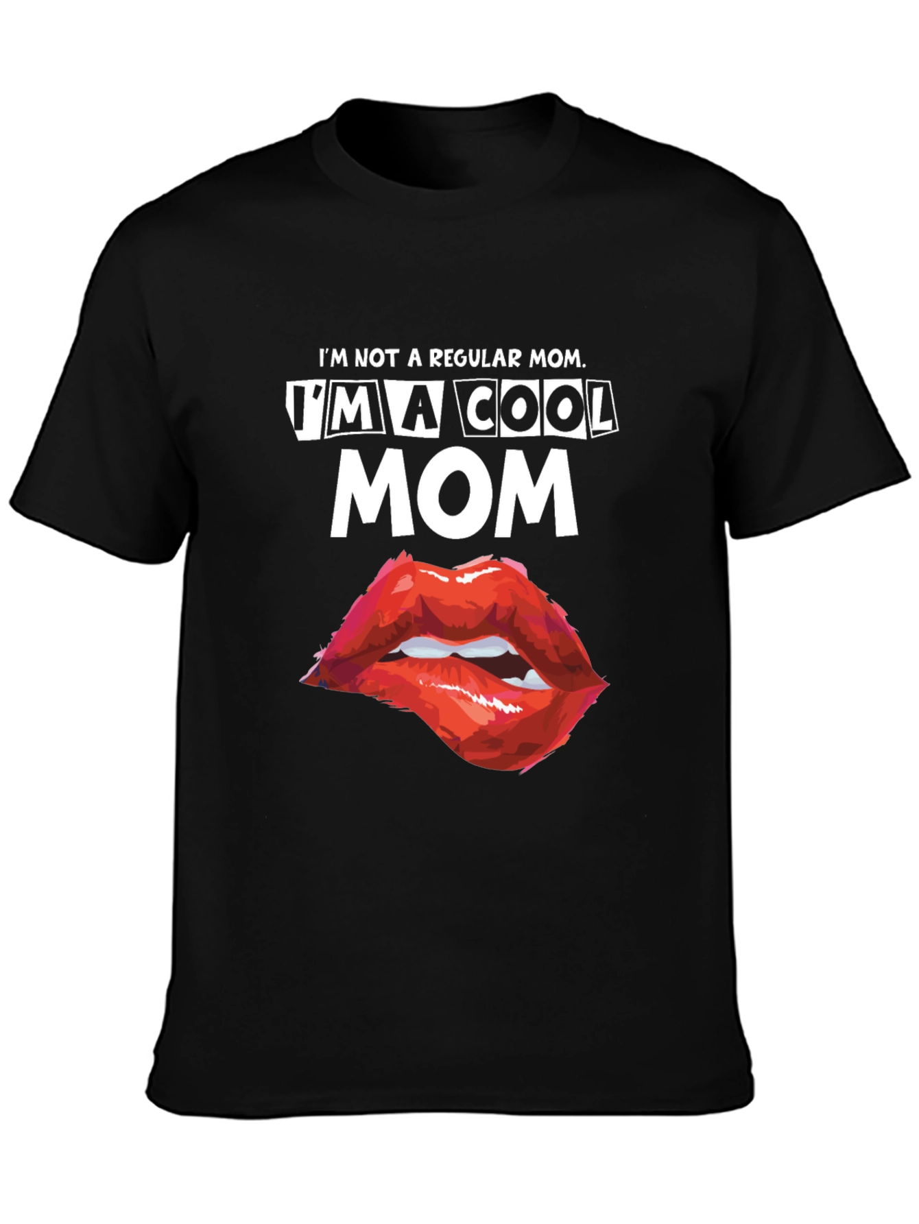 Black Cool Mom Graphic Tee - Trendy Women's T-Shirt view 3
