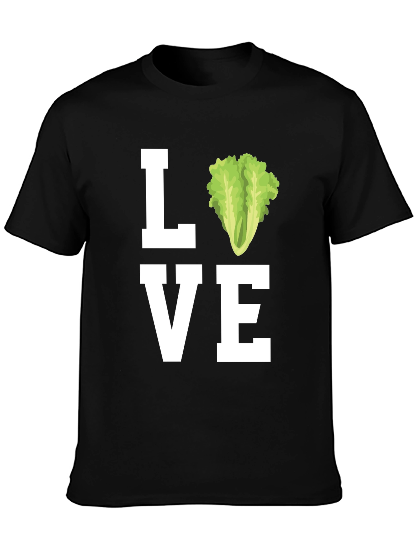 Black Love Lettuce T-Shirt - Funny Vegetarian Tee view 3