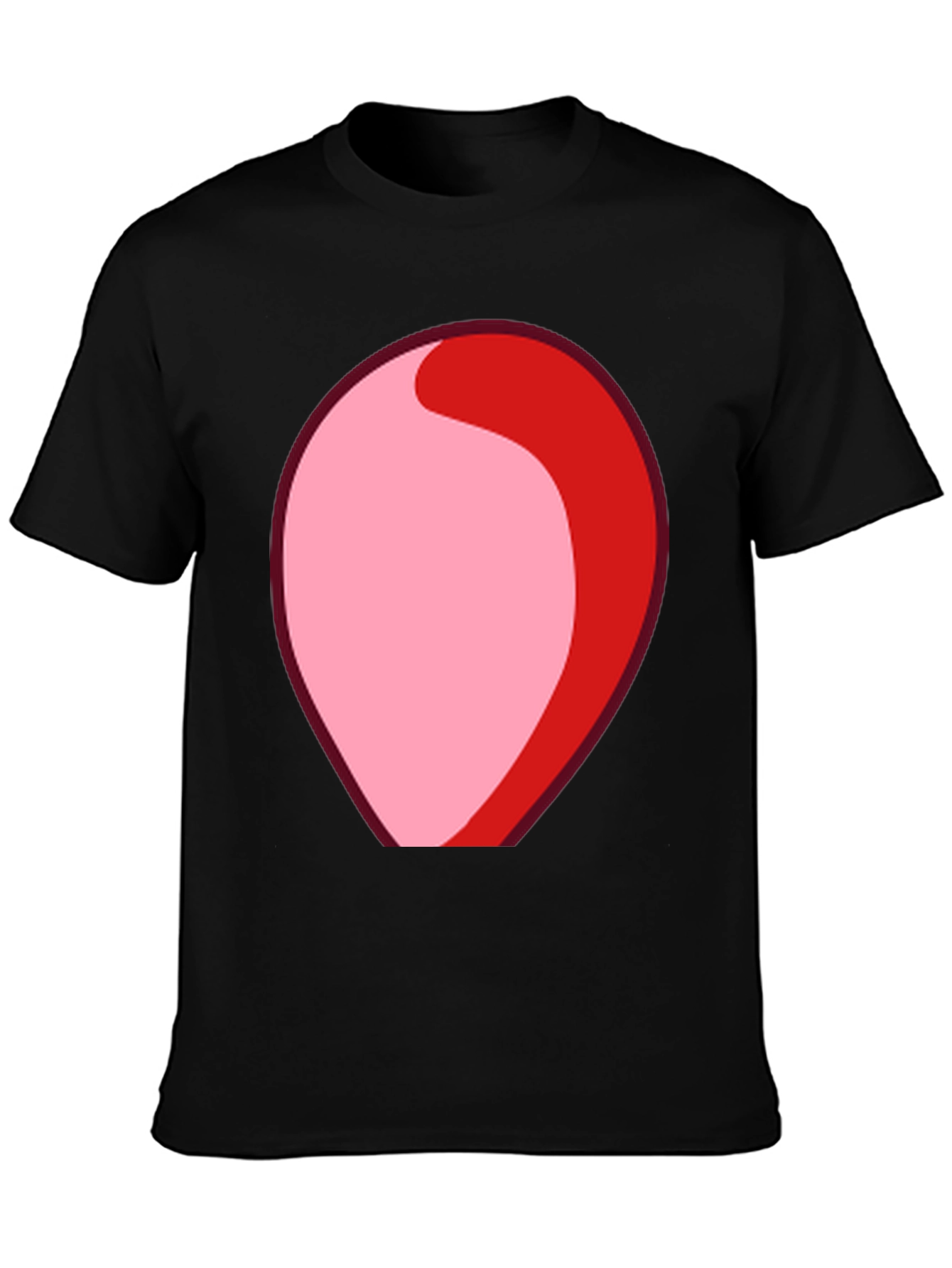 Black Red & Pink Abstract Graphic T-Shirt view 3