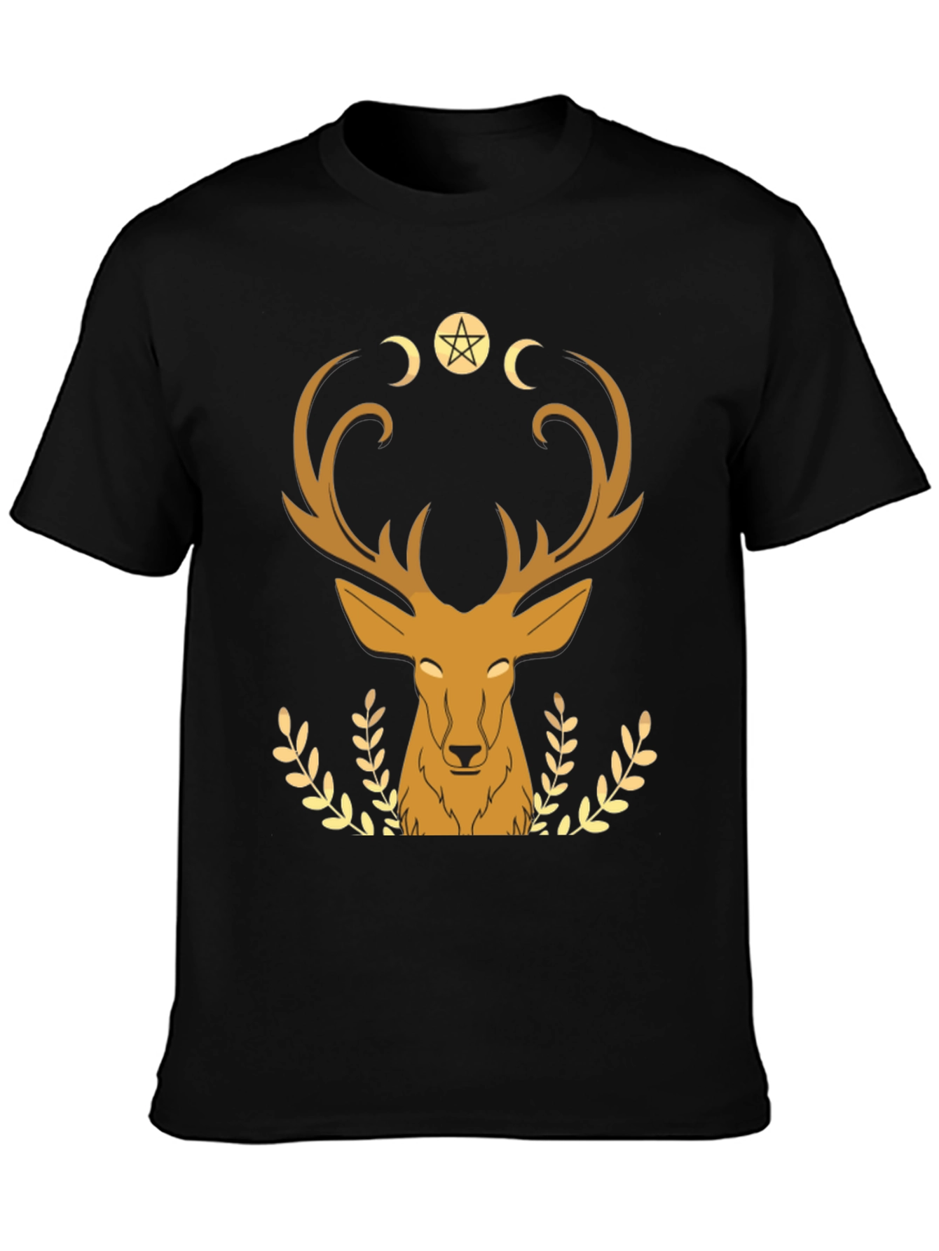 Mystical Deer Graphic Tee - Black T-Shirt - 3