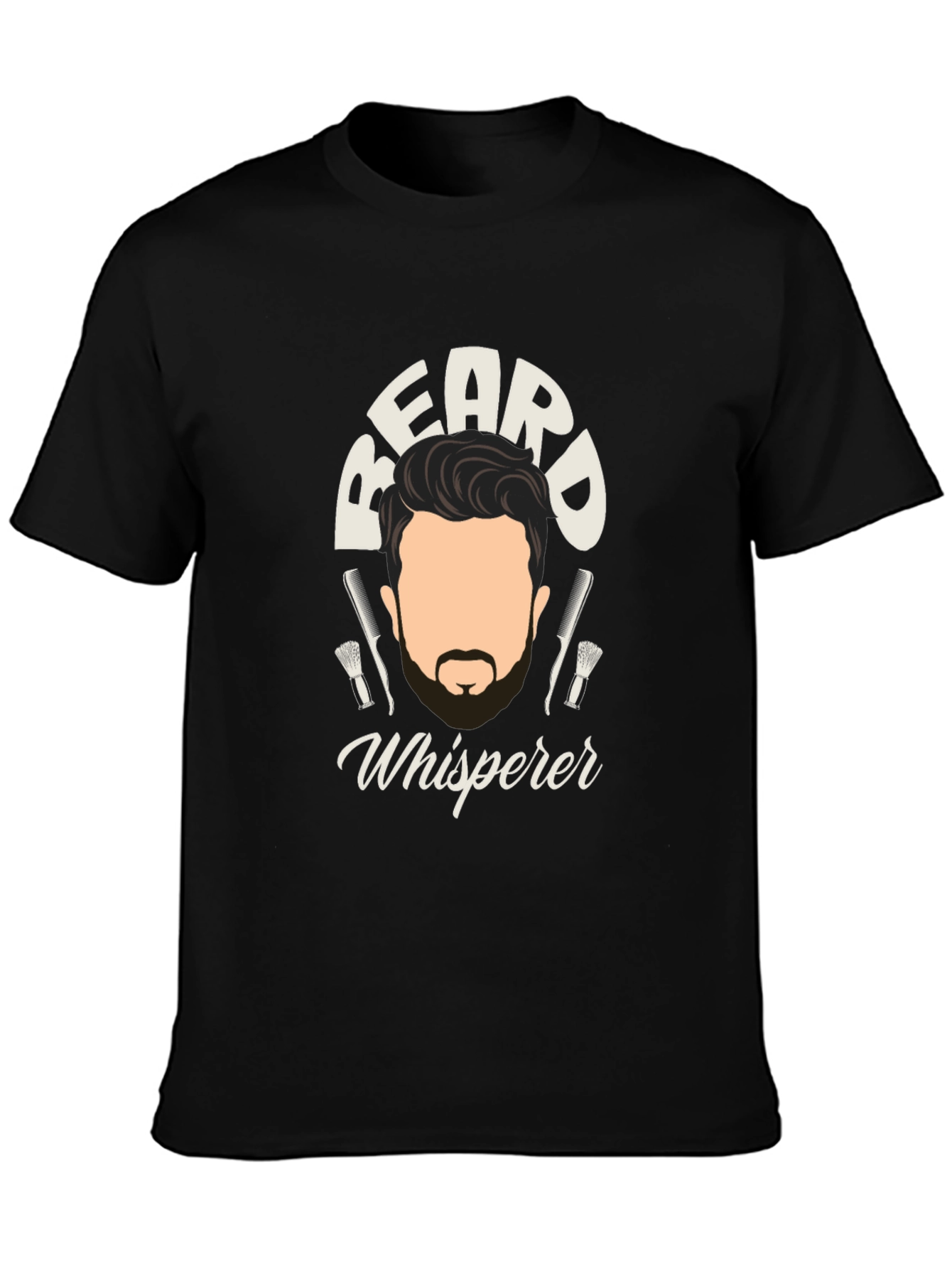 Black Beard Whisperer Graphic Tee - Barber Gift view 3