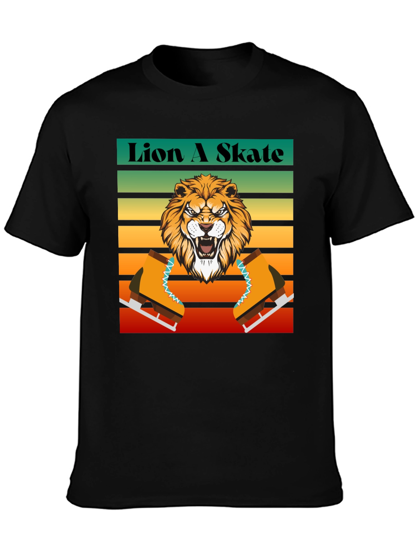 Black Lion A Skate Graphic T-Shirt view 3