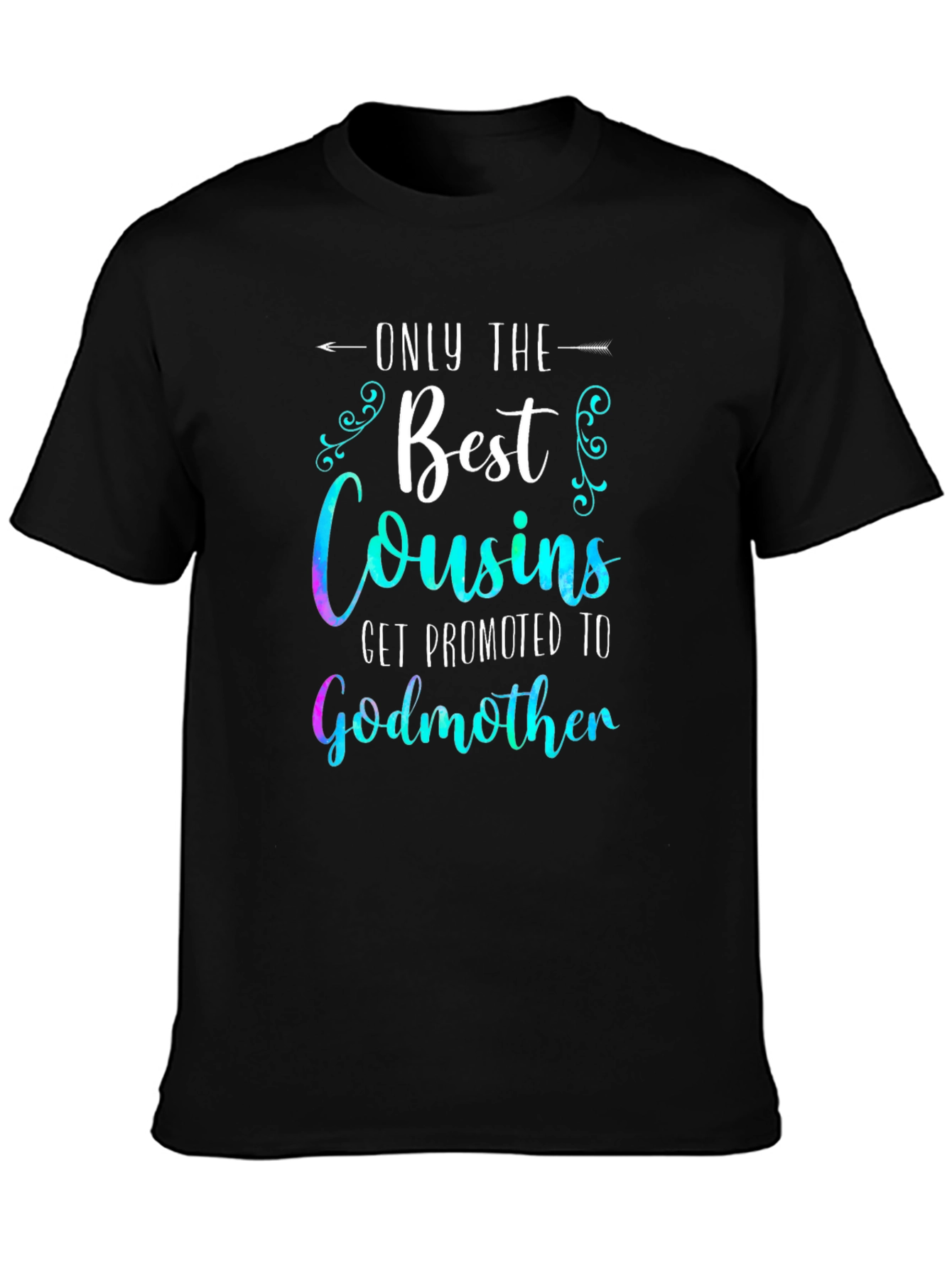 Black Best Cousins Godmother Graphic T-Shirt view 3