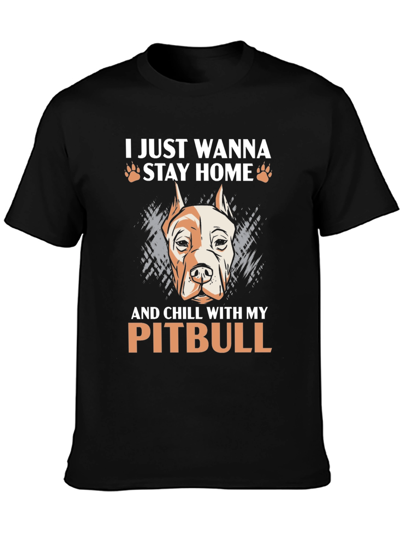 Black Chill With My Pitbull Graphic Tee view 3