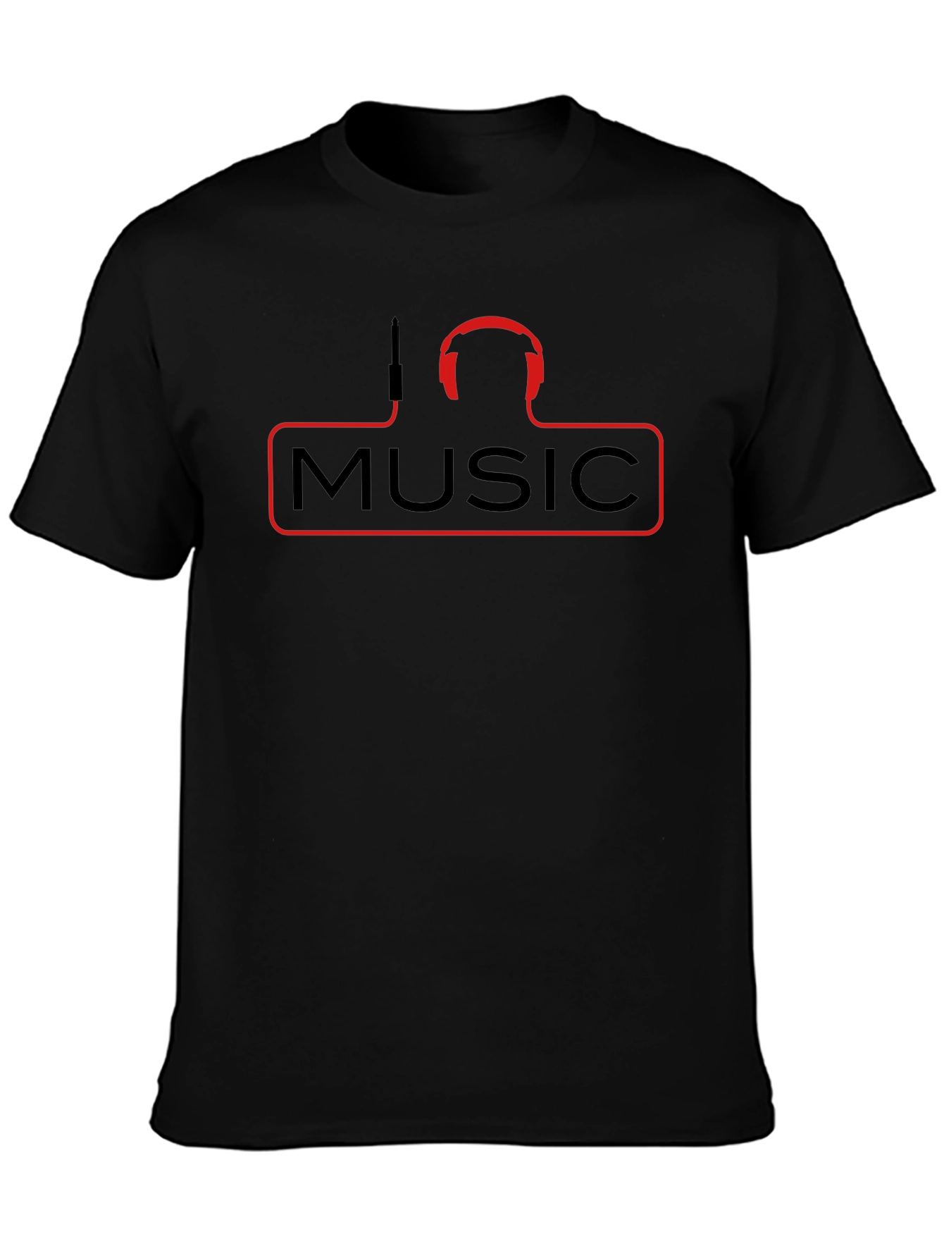 Black Music Graphic T-Shirt - Black view 3