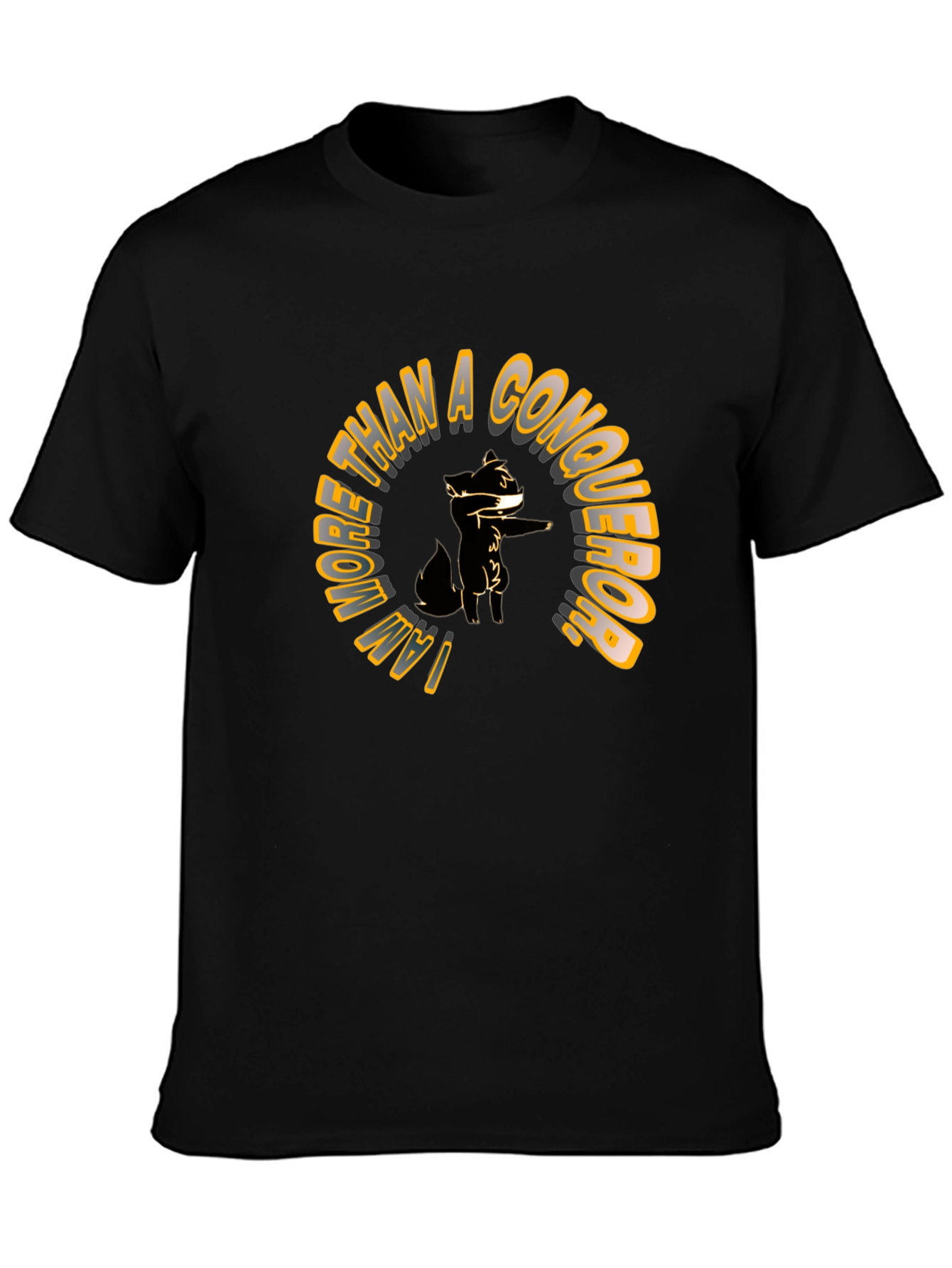 Black I AM MORE THAN A CONQUEROR T-Shirt view 3