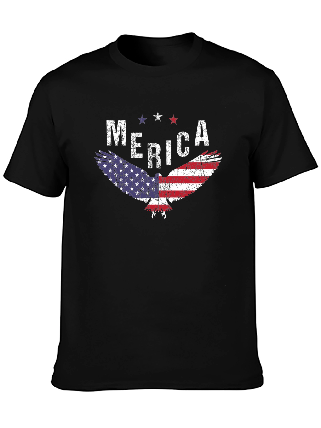 Black Patriotic Eagle 'Merica Graphic Tee view 3