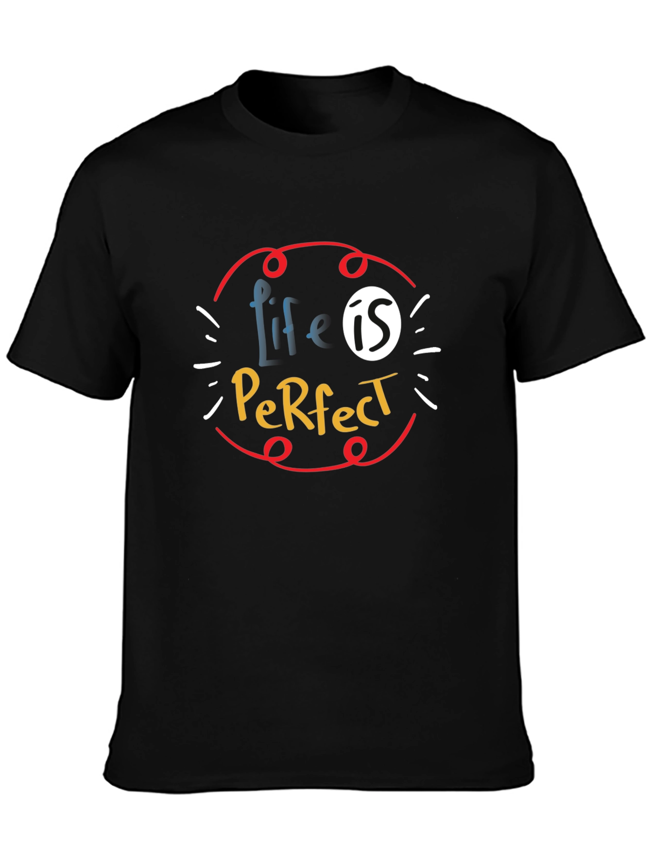 Black Life is Perfect Graphic T-Shirt - Soft Cotton Blend view 3