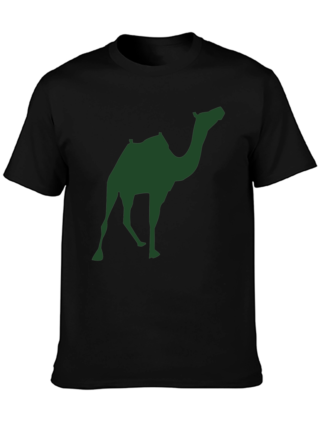 Black Camel Silhouette Graphic Tee - Men's Black T-Shirt view 3