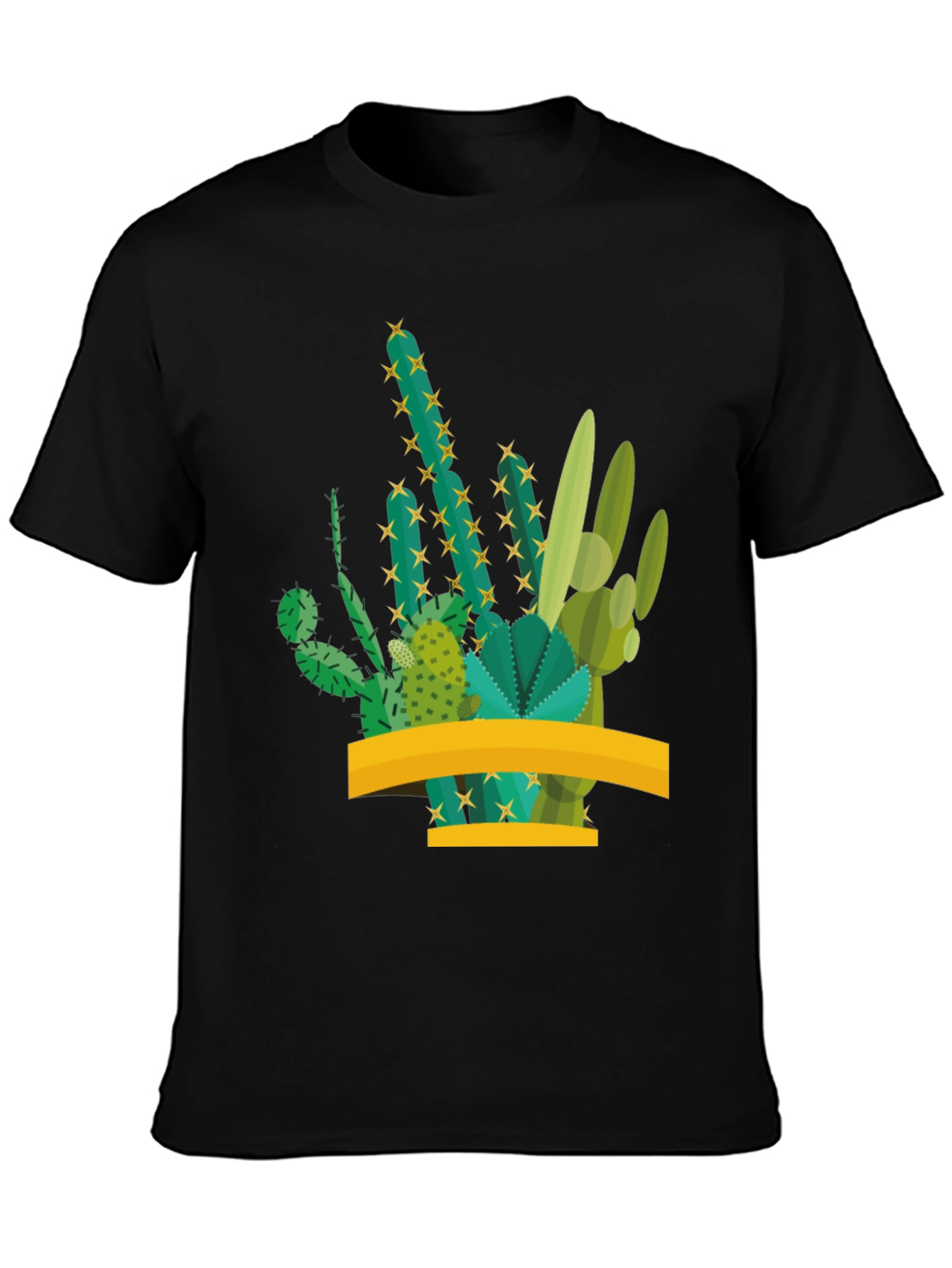 Black Cactus Graphic Tee - Trendy Desert Style view 3