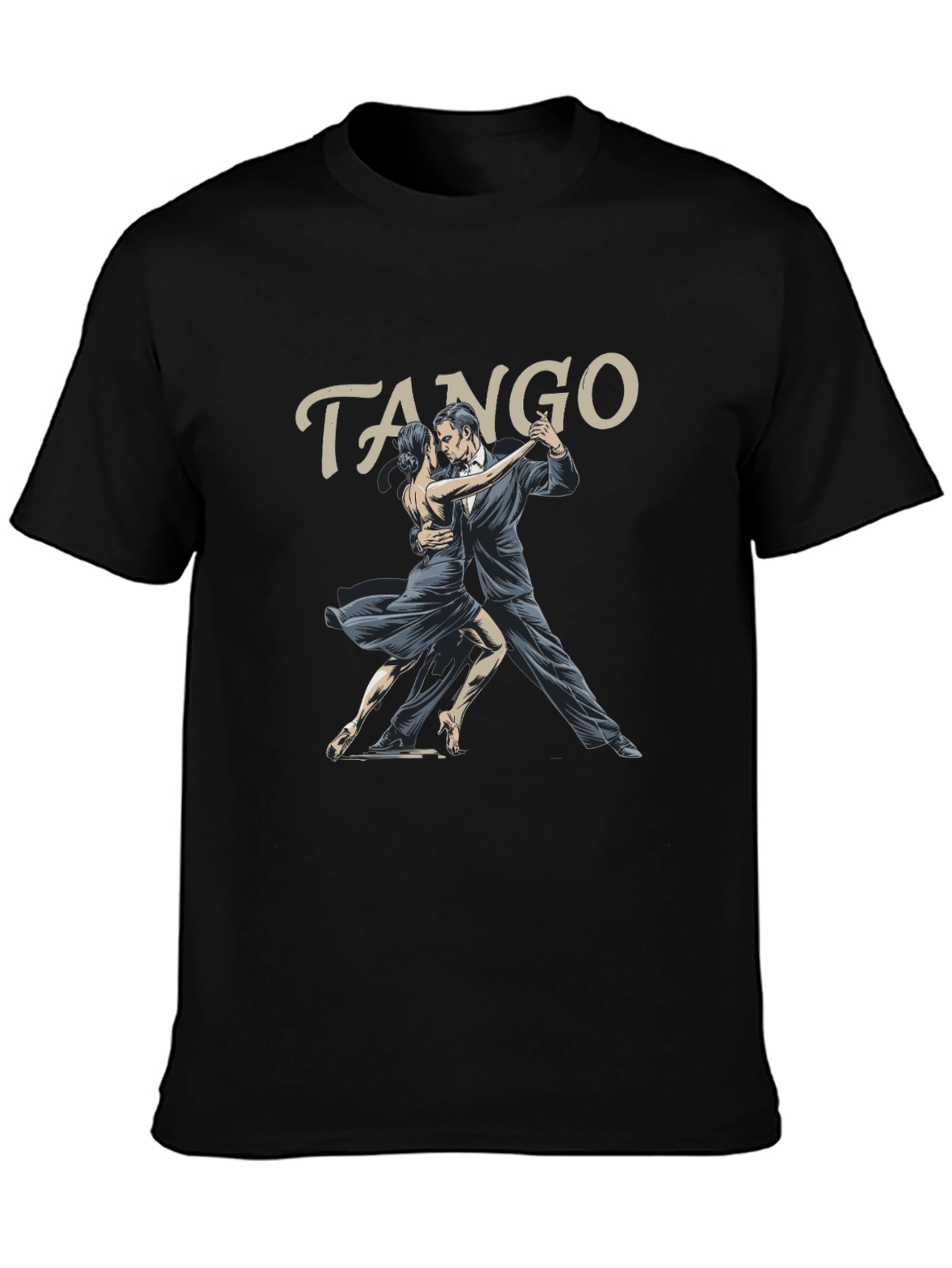 Black Tango Dancer Graphic T-Shirt - Black view 3