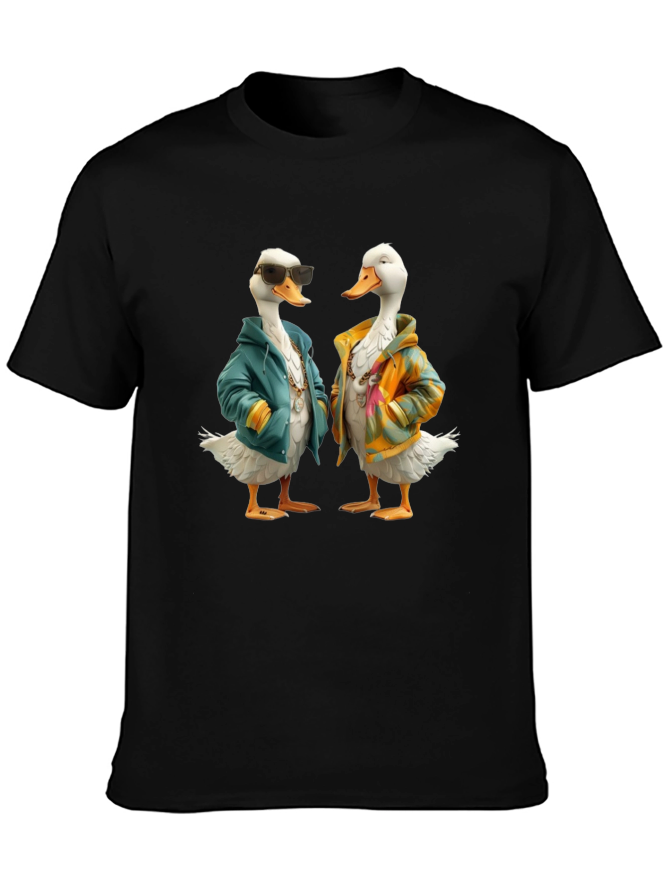 Black Cool Duck Crewneck T-Shirt view 3