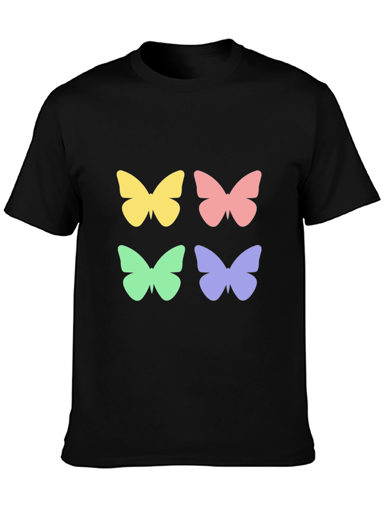 Black Butterfly Graphic Tee - Stylish Casual Wear view 3
