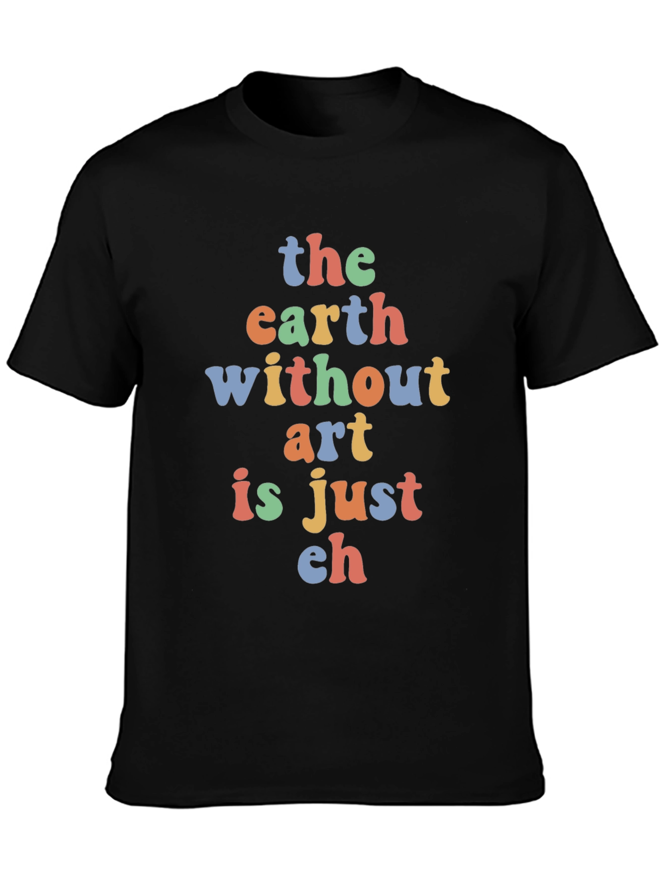Black Art Lover's T-Shirt: "The Earth Without Art is Just Eh" view 3
