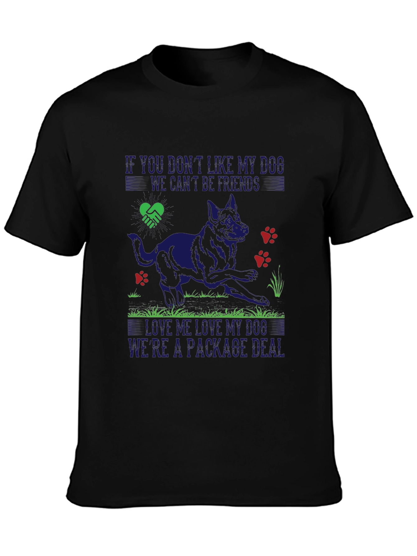 Black Dog Lover T-Shirt: If You Don't Like My Dog view 3