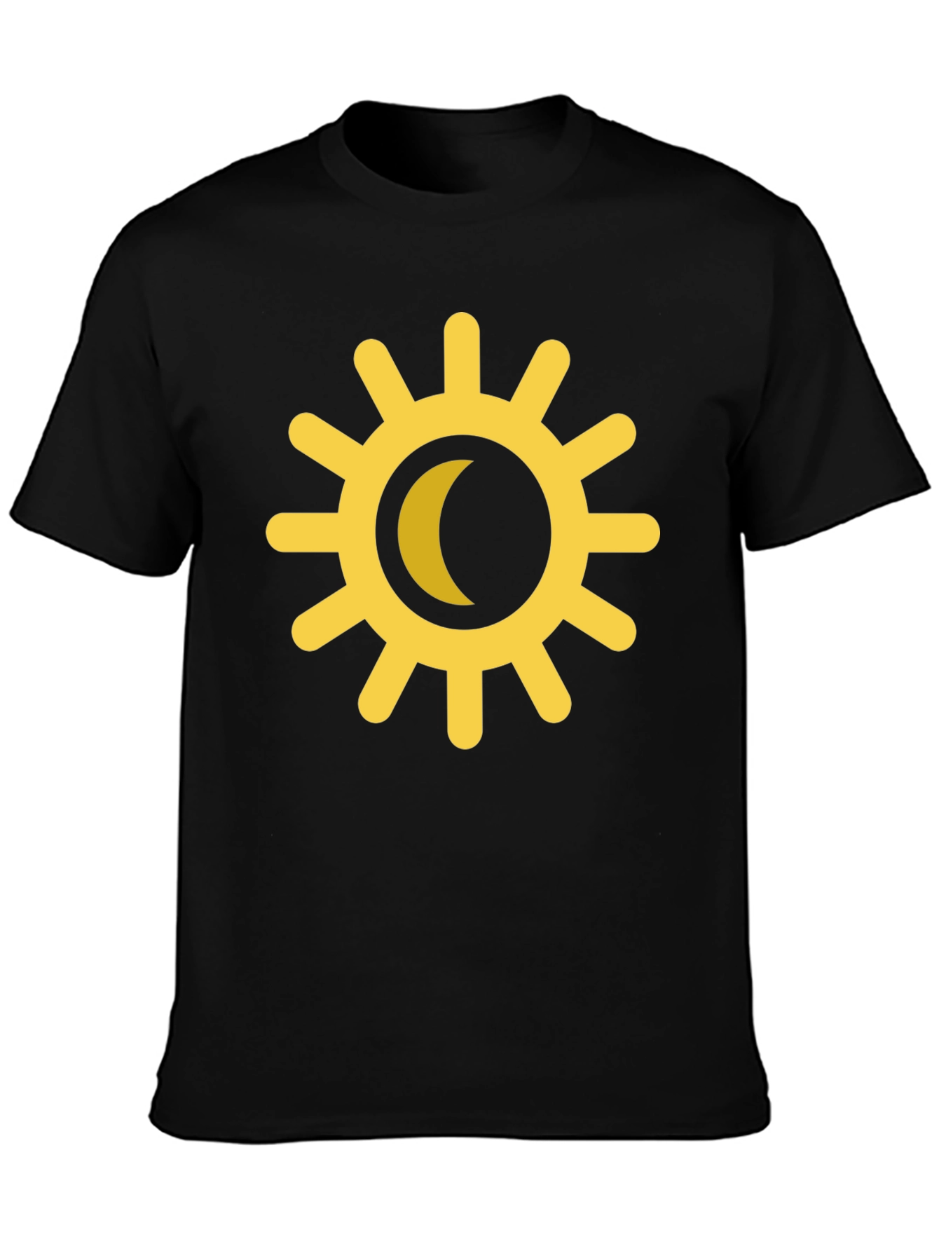 Black Sun & Moon Graphic Tee - Celestial Style view 3