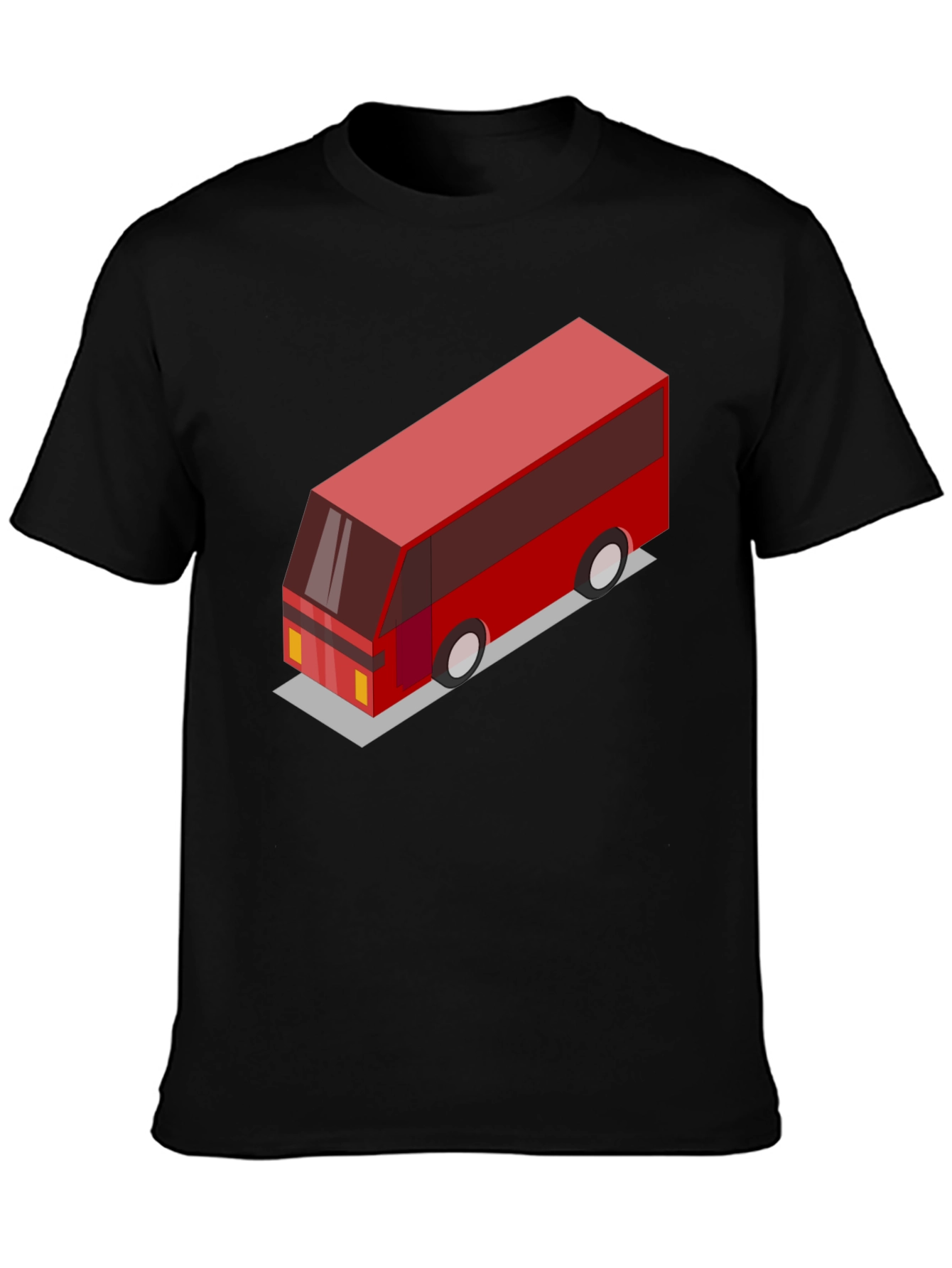 Geometric Bus Graphic Tee - Modern Style - 3