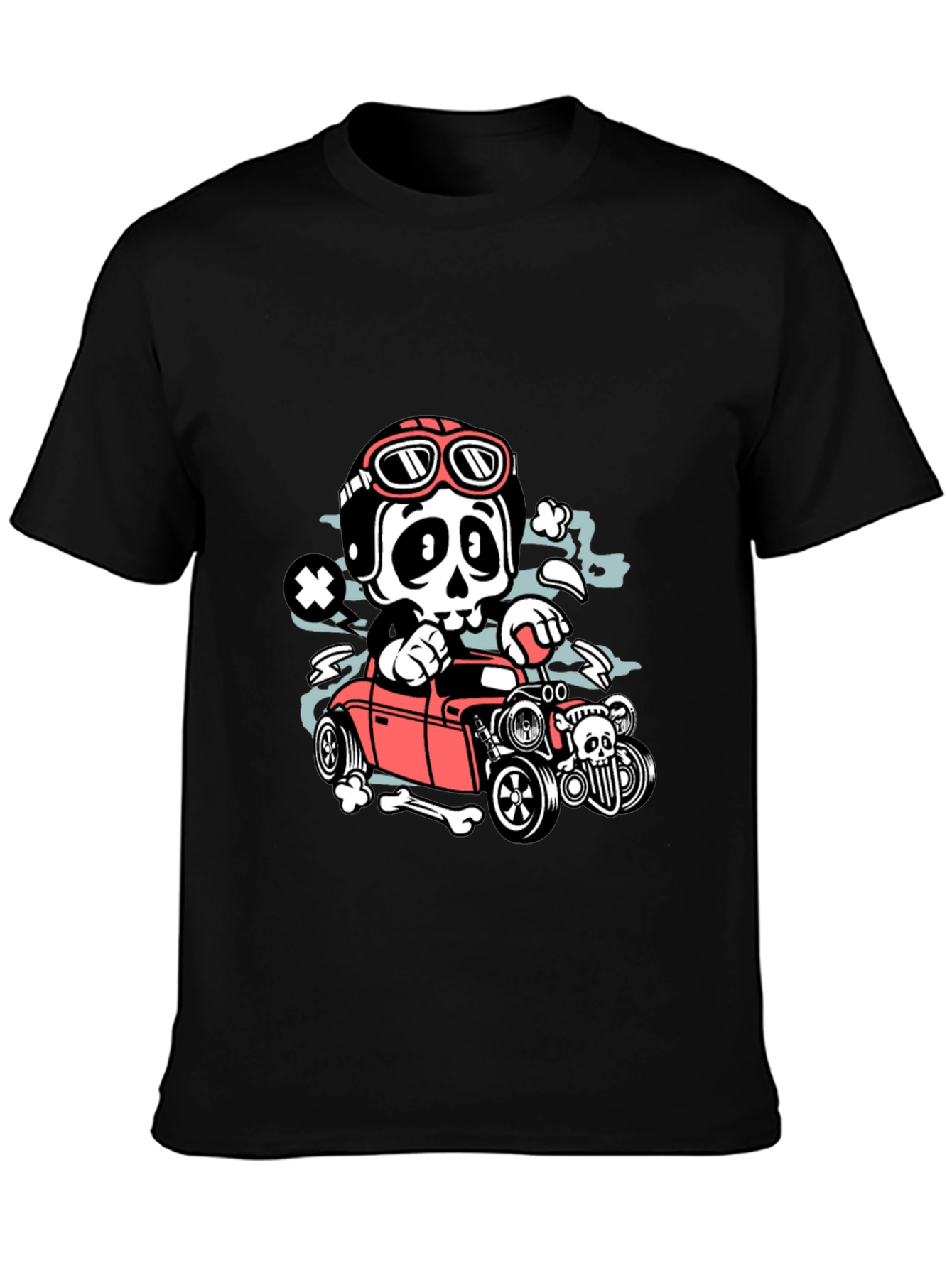 Skull Hot Rod T-Shirt - Rocker Style - 3