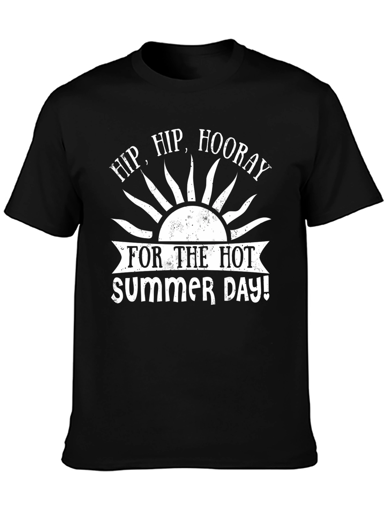 Black Hip, Hip, Hooray Summer Day T-Shirt view 3