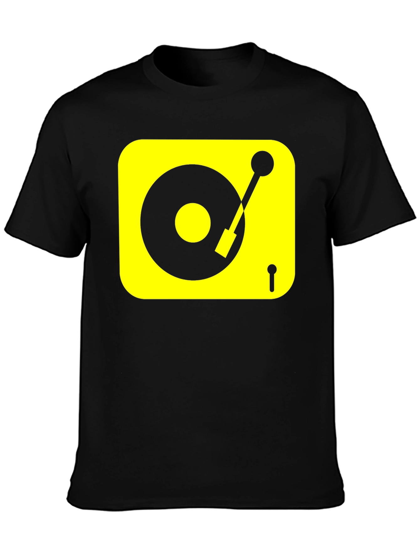 Black DJ Turntable Graphic Tee - Black view 3