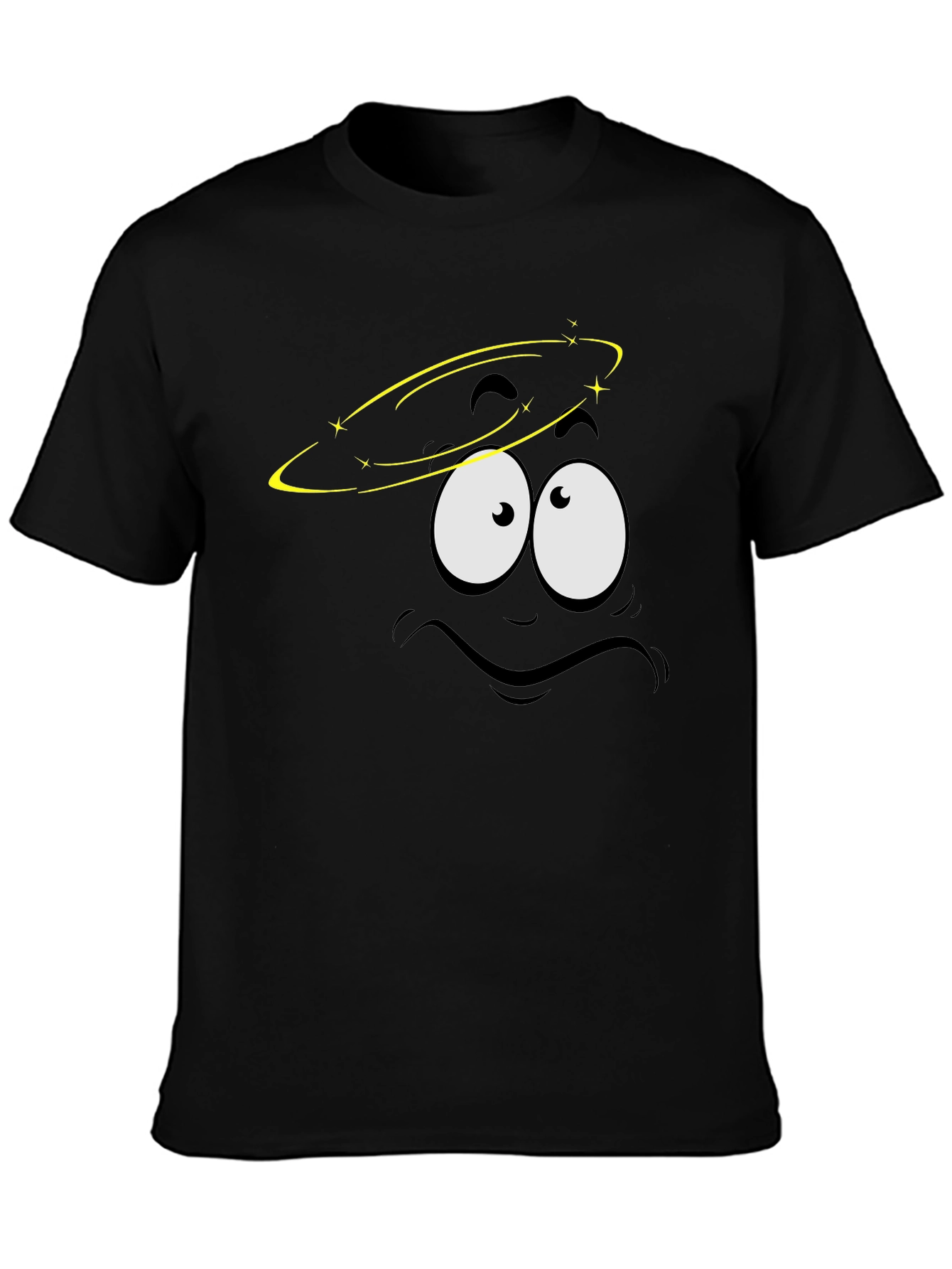 Black Dizzy Face Graphic T-Shirt - Soft Cotton Tee view 3