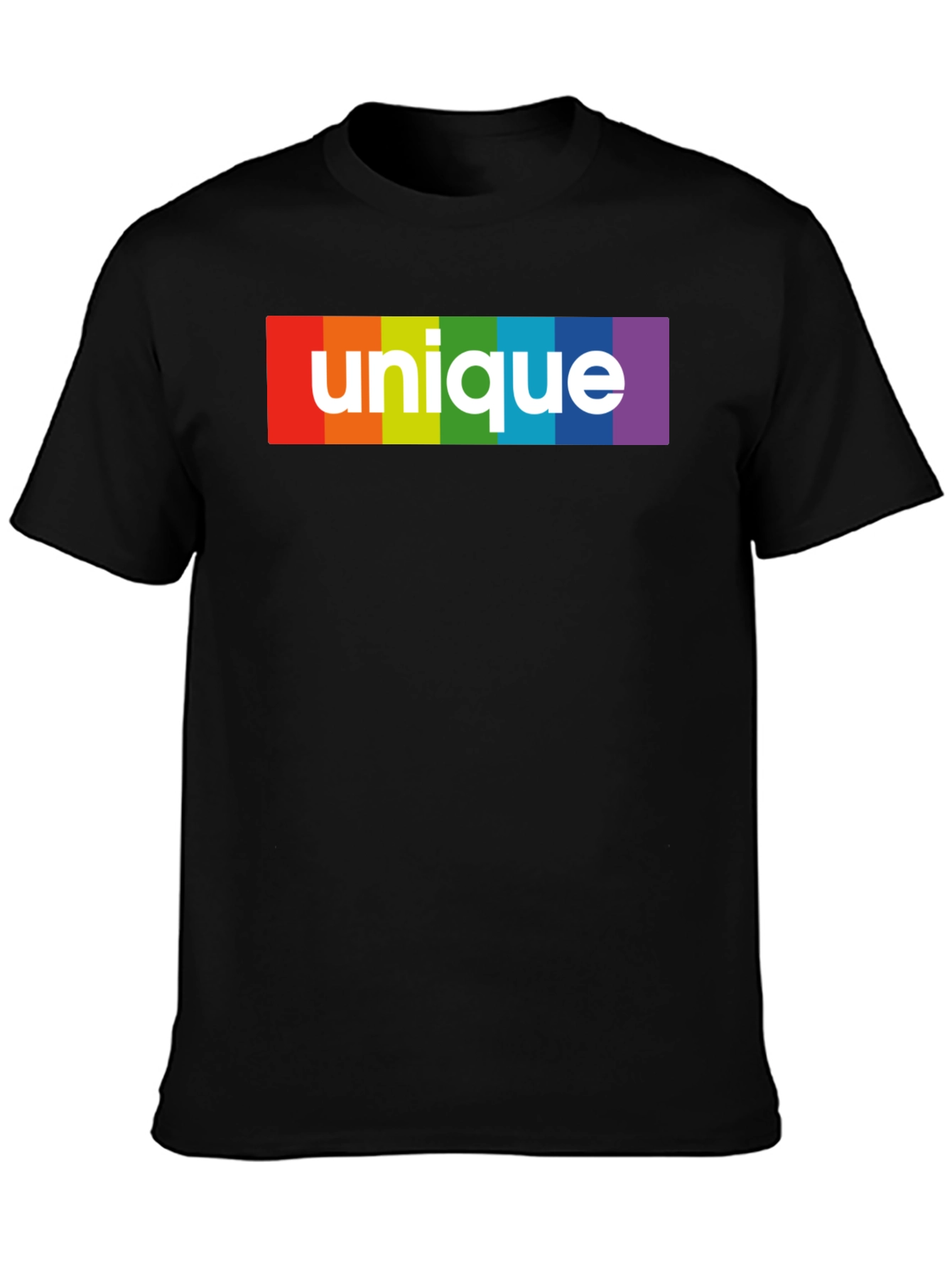 Unique Rainbow Pride Graphic Tee - Black - 3