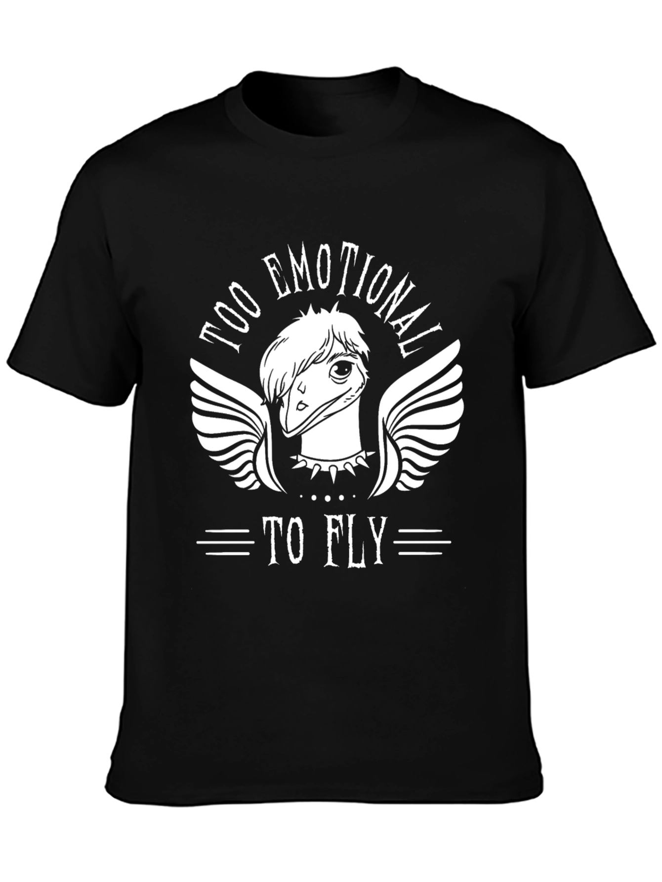 Black Emotional Ostrich Graphic Tee view 3