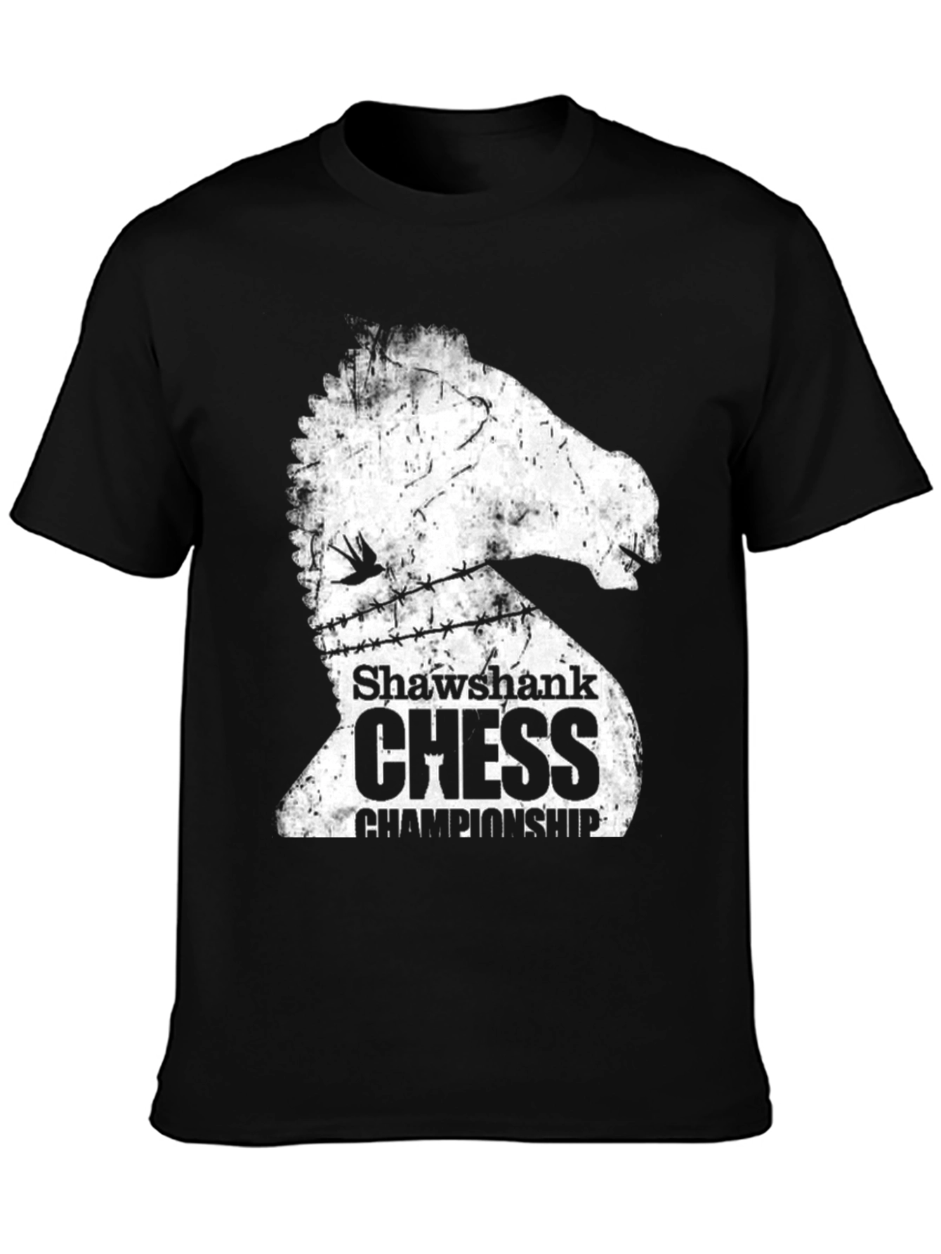Black Shawshank Chess Championship T-Shirt view 3