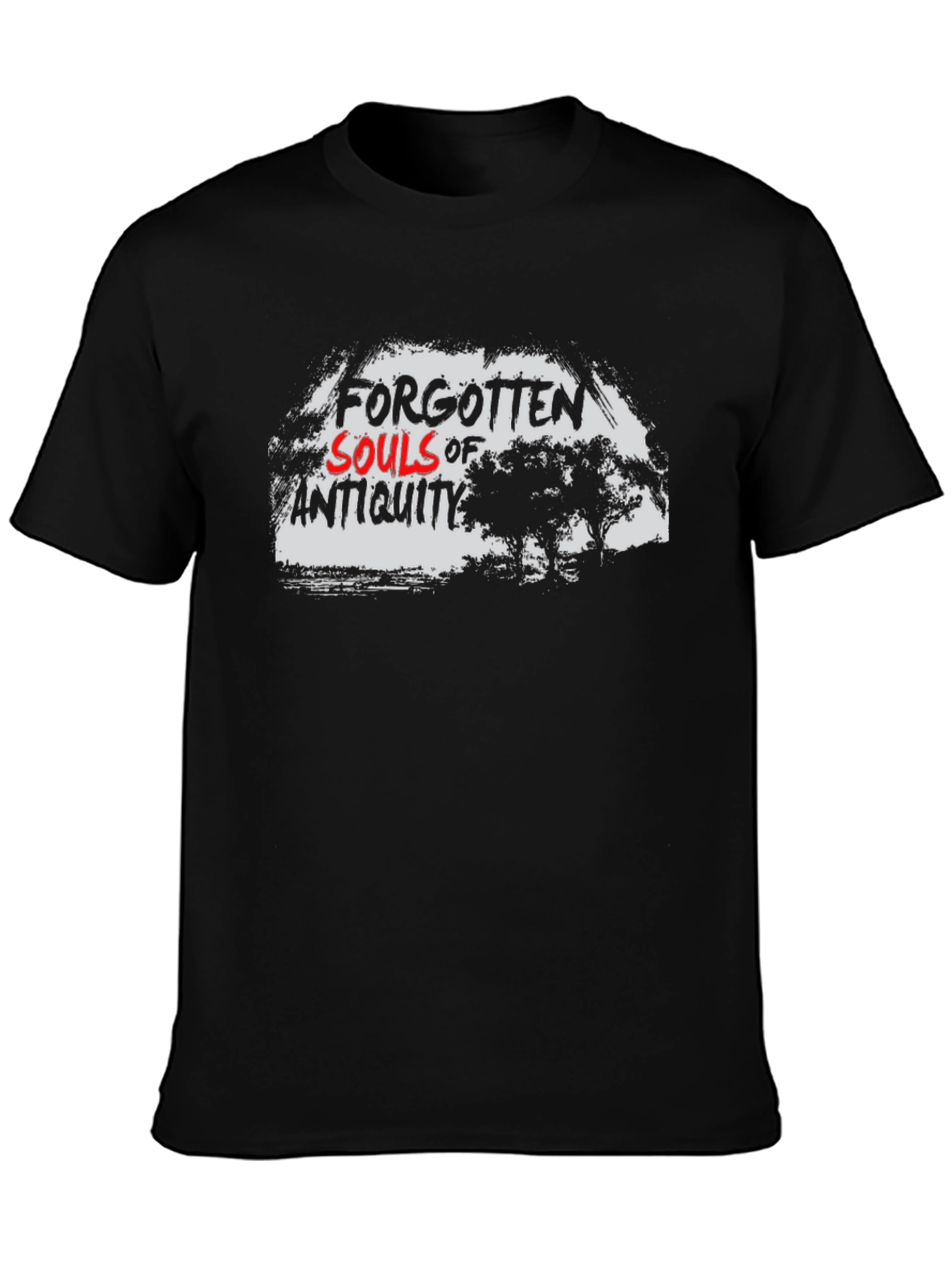 Black Forgotten Souls of Antiquity Black T-Shirt view 3