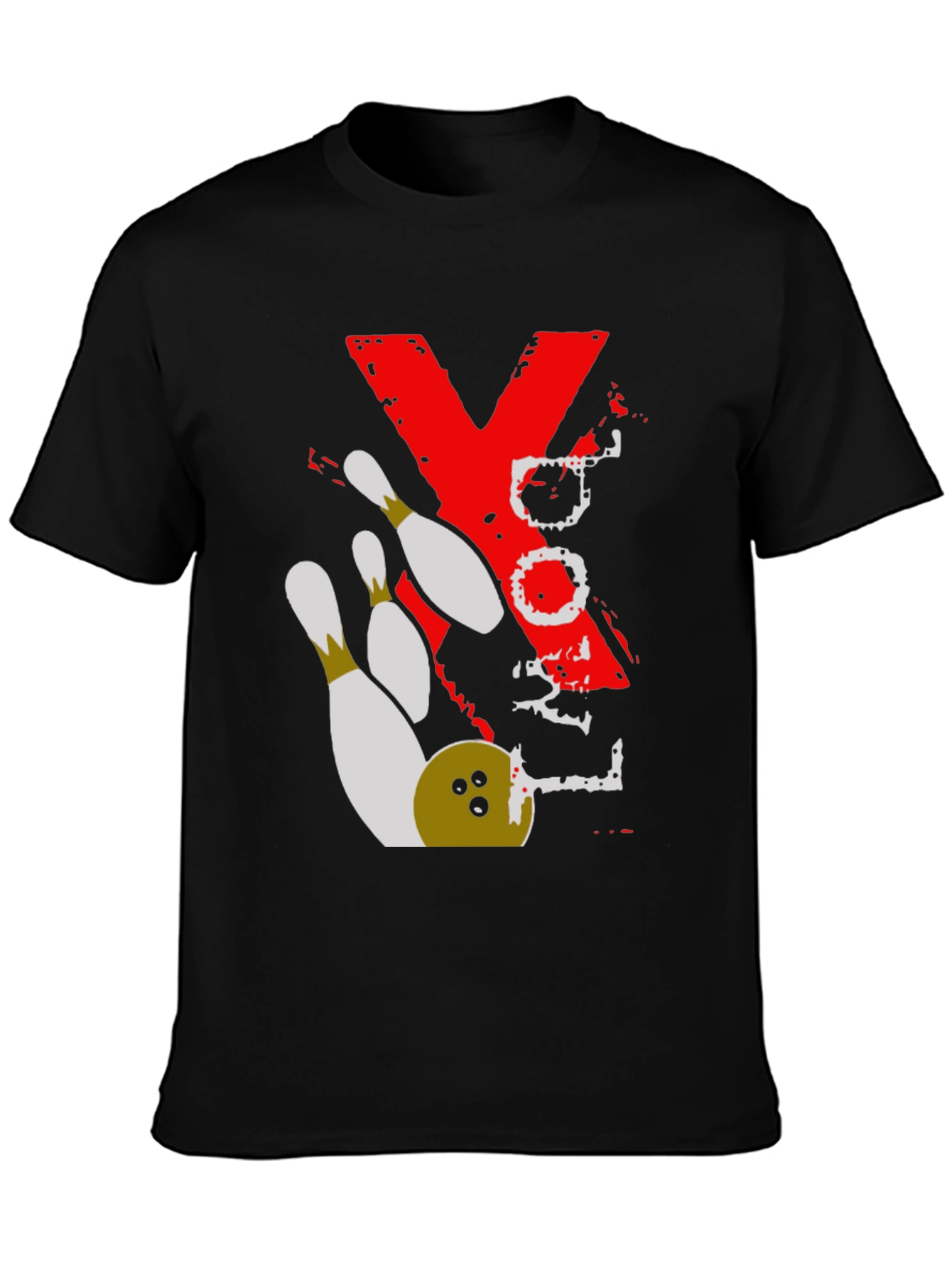 Black Bowling Strike T-Shirt view 3